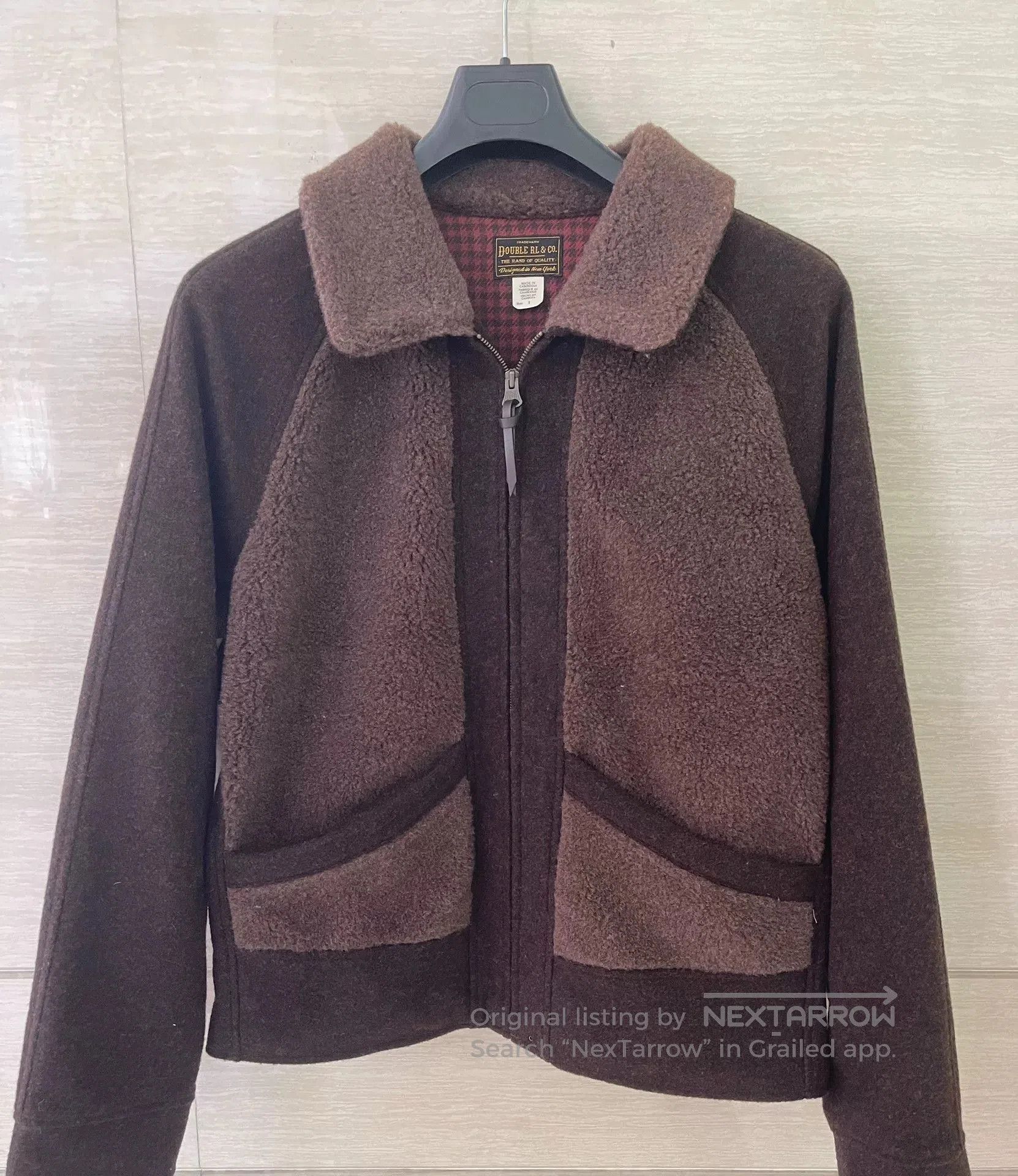 RRL Ralph Lauren DOUBLE RL Shearling Wool Blend Jacket. Size US M / EU 48-50 / 2 - 1 Thumbnail