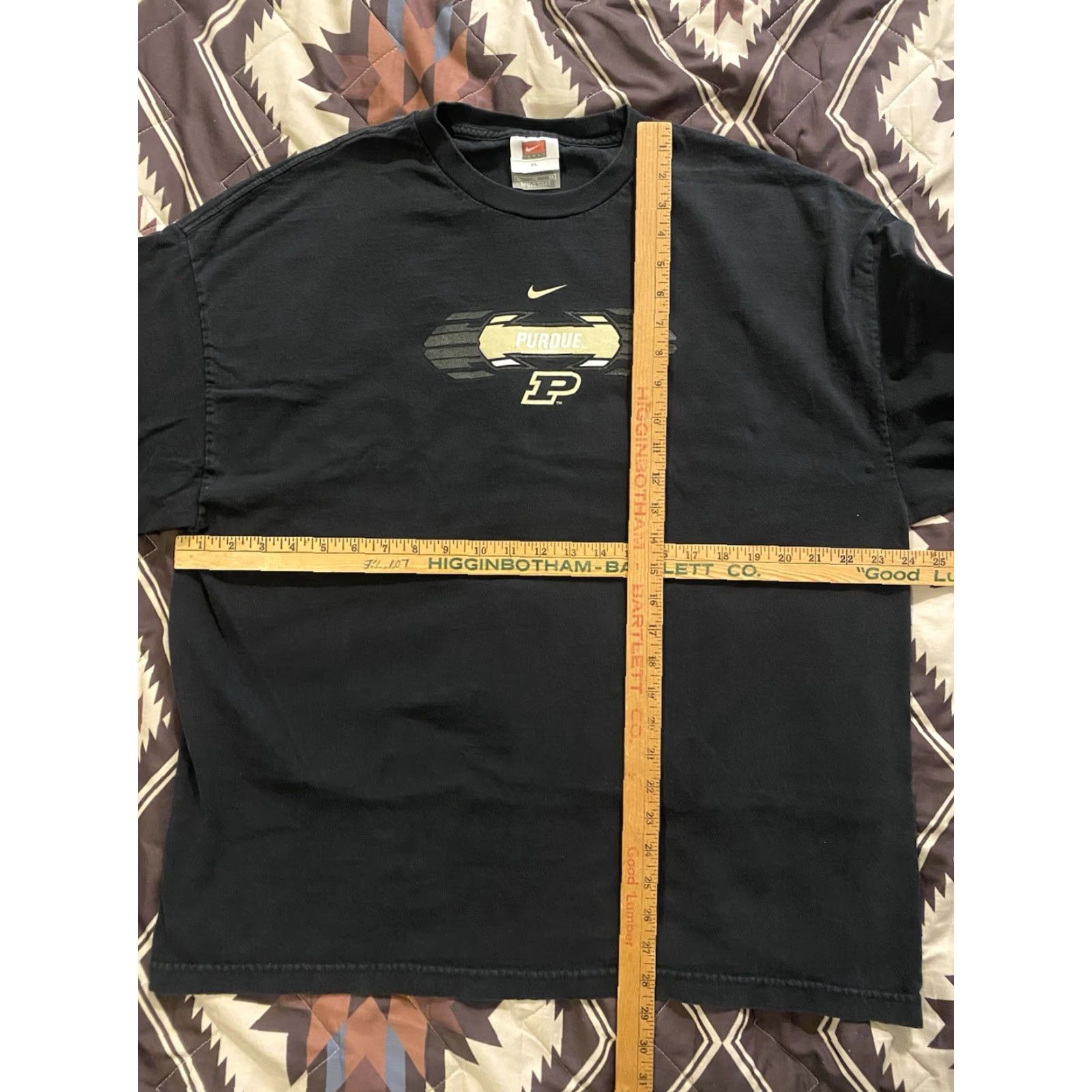 Nike VINTAGE Nike Purdue Boilermakers Long Sleeve T-Shirt Center Swoosh Black Mens XL 90s Sports University Graphic Print Cotton Crew Neck Size US XL / EU 56 / 4 - 6 Thumbnail