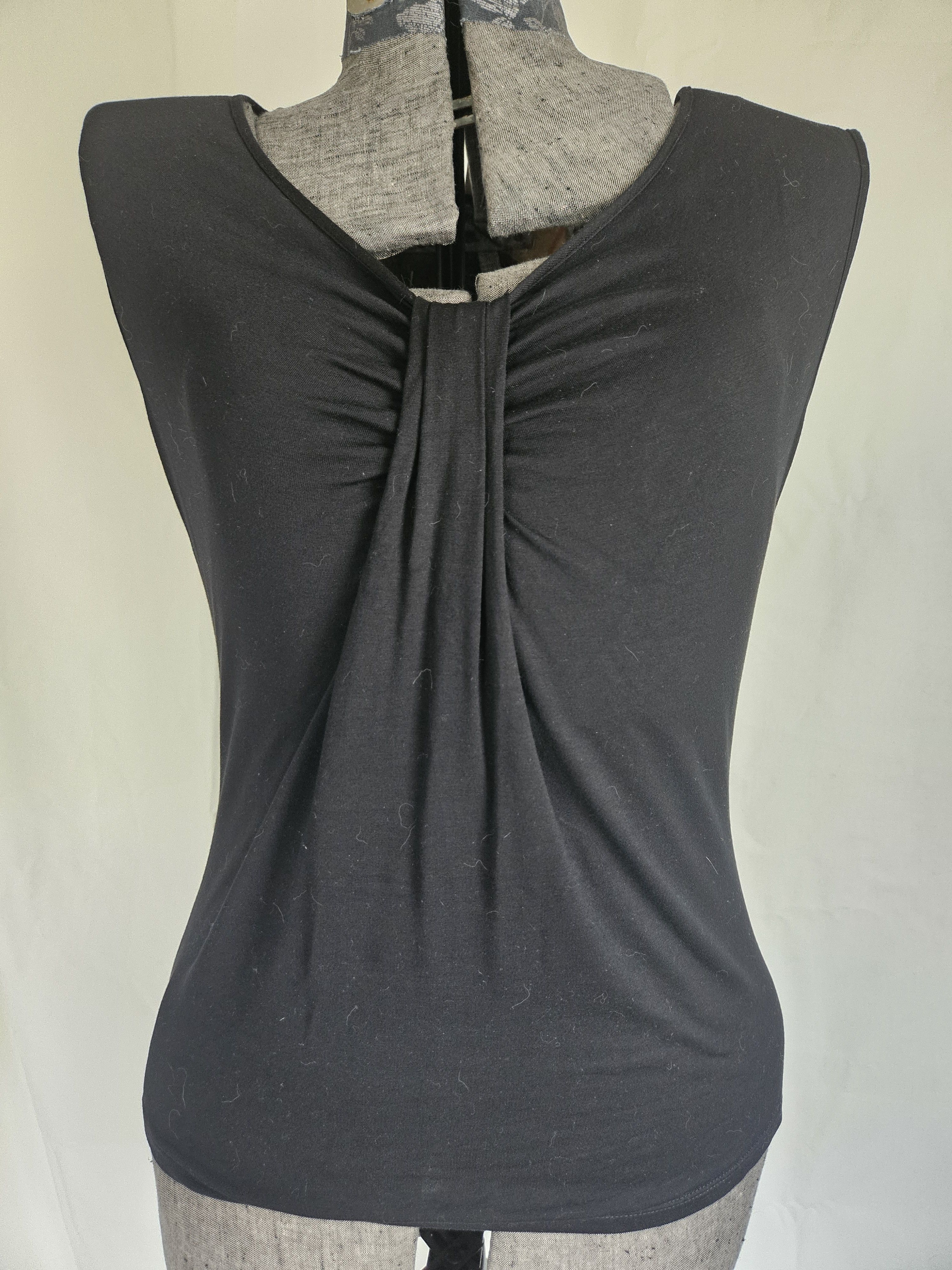 Armani Collezioni Black women's Armani Collection knit top with pleat detail Size XL / US 12-14 / IT 48-50 - 1 Thumbnail