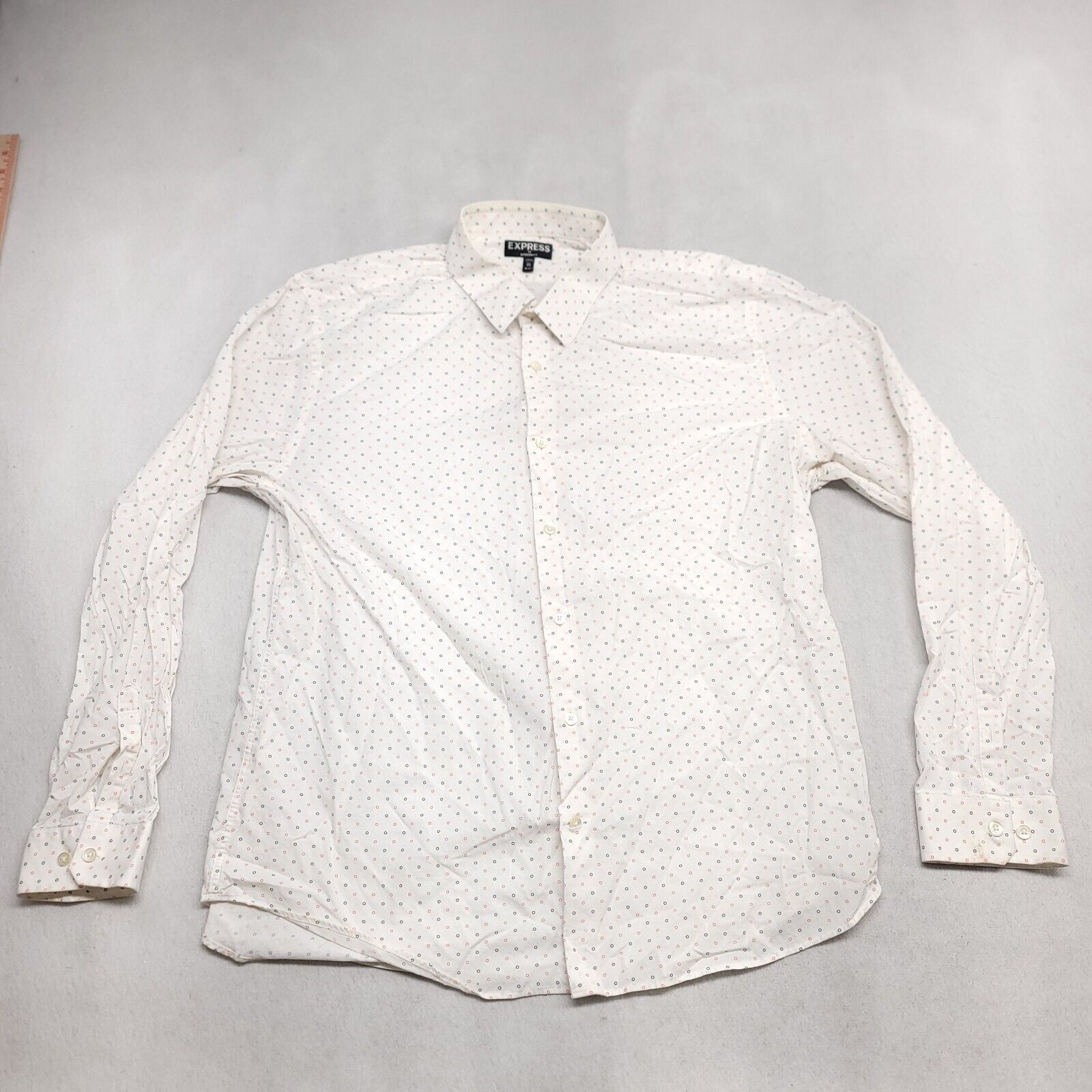 Express Express Casual Button Up Shirt Adult Mens Size 2XL White Size US XXL / EU 58 / 5 - 2 Thumbnail