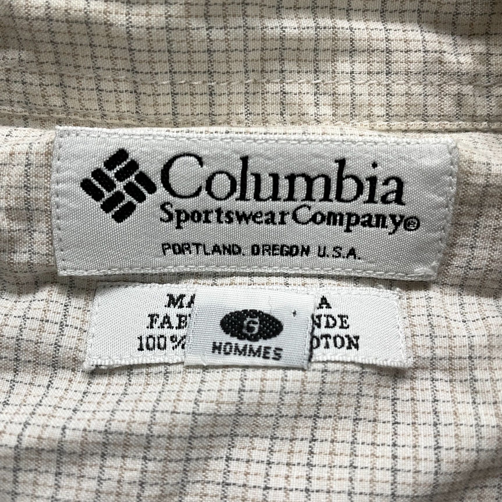 Vintage Columbia Shirt Mens Large Beige Plaid Short Sleeve Button Down Casual Fishing Size US L / EU 52-54 / 3 - 4 Thumbnail