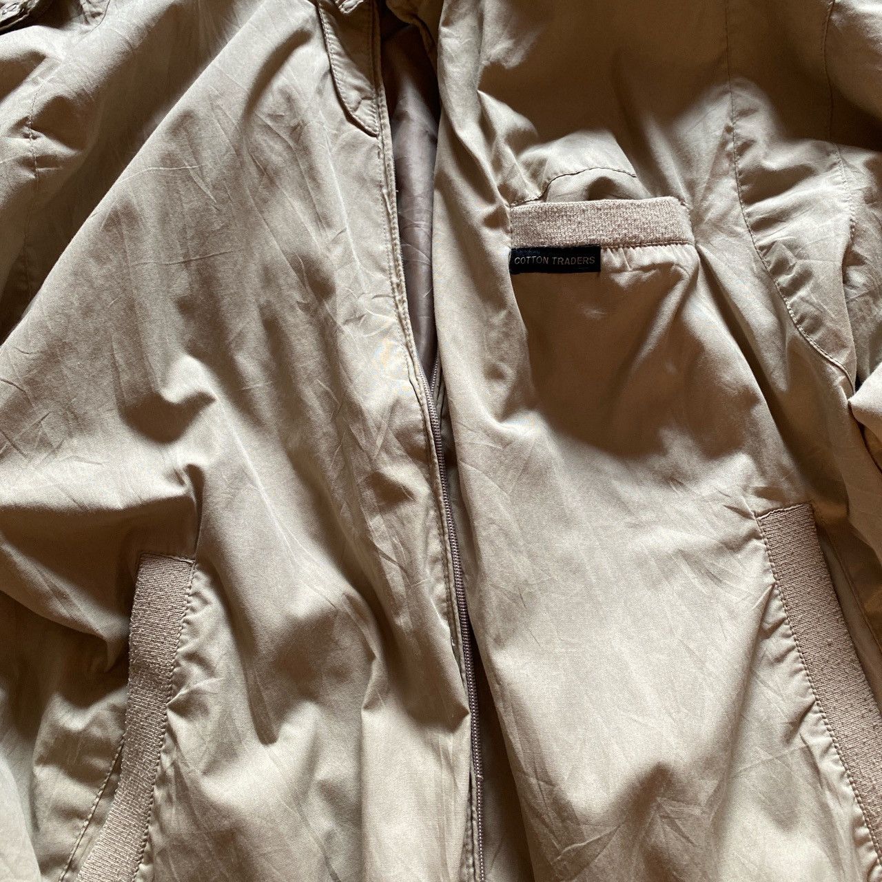 Cotton Traders × Vintage Vintage Tan Bomber Jacket *AMAZING CONDITION* Size US L / EU 52-54 / 3 - 2 Thumbnail