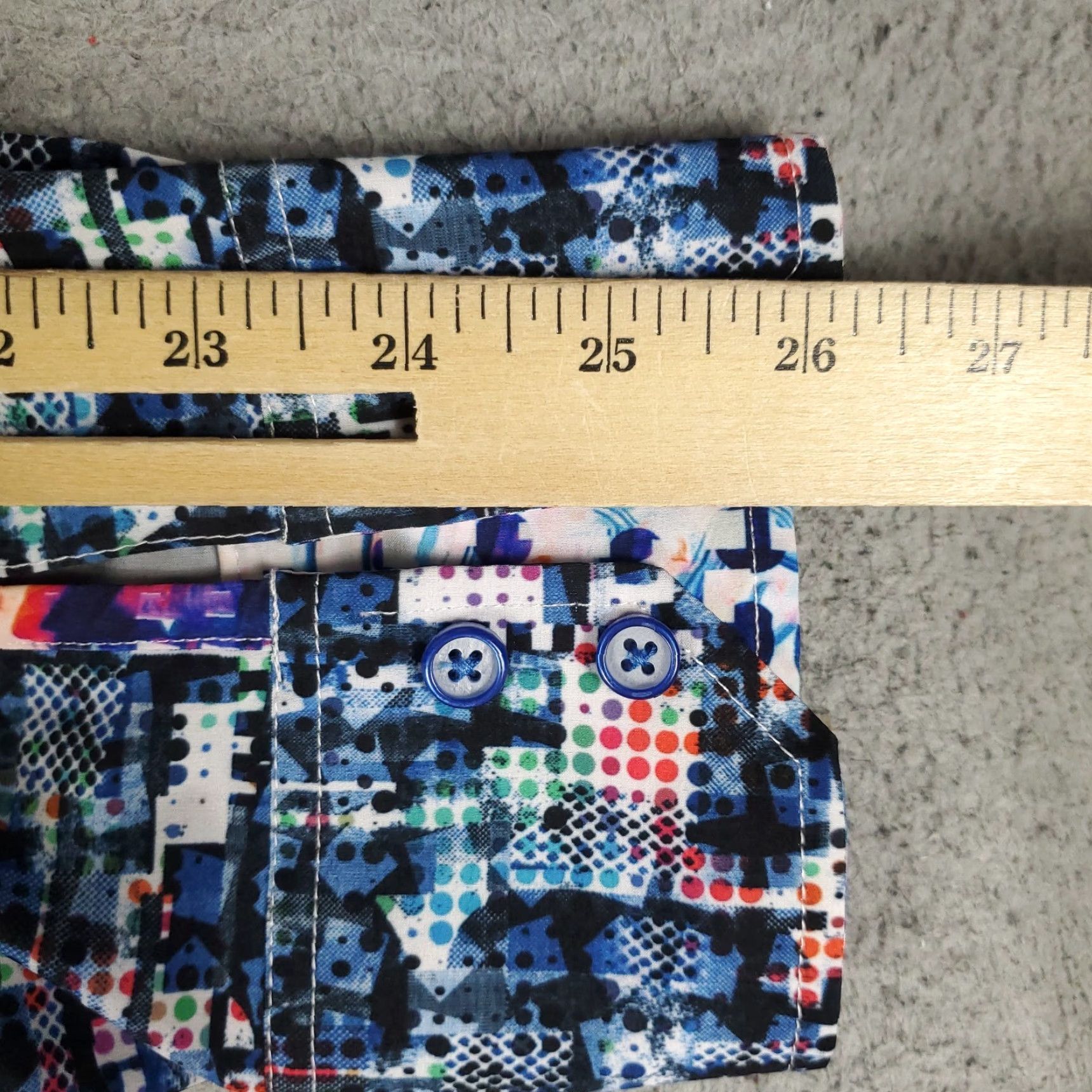 Robert Graham Robert Graham Shirt Mens Large Blue Abstract Stretch Polyester Button-Up Geometric Pattern Vintage: No Size US L / EU 52-54 / 3 - 6 Thumbnail