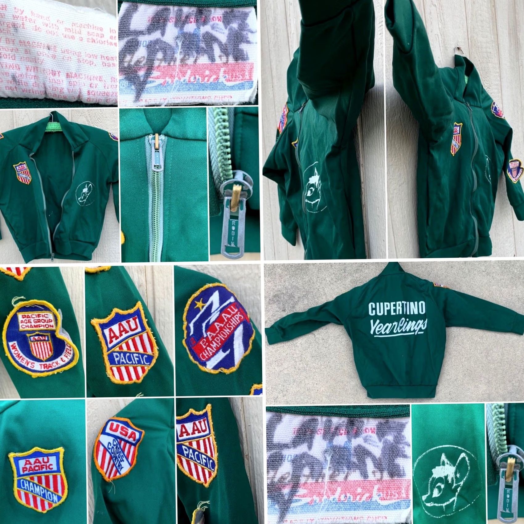 Vintage VINTAGE Broderick USA Yearlings track jacket Women M Green USA Patch Full Zip Size M / US 6-8 / IT 42-44 - 4 Thumbnail