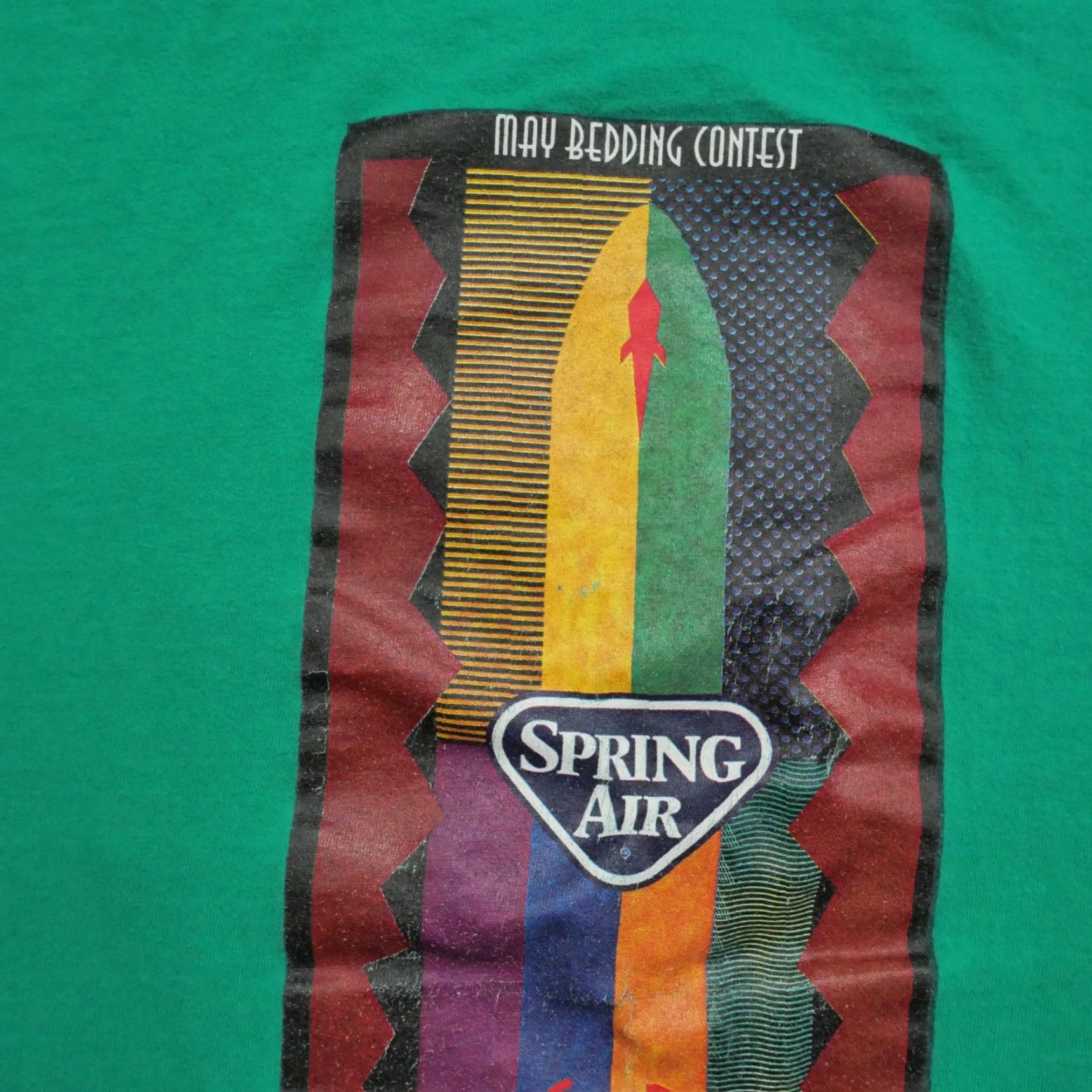 Vintage VINTAGE Spring Air T Shirt Mens XL Green Cotton Graphic Print 90s Mens Size US XL / EU 56 / 4 - 7 Thumbnail