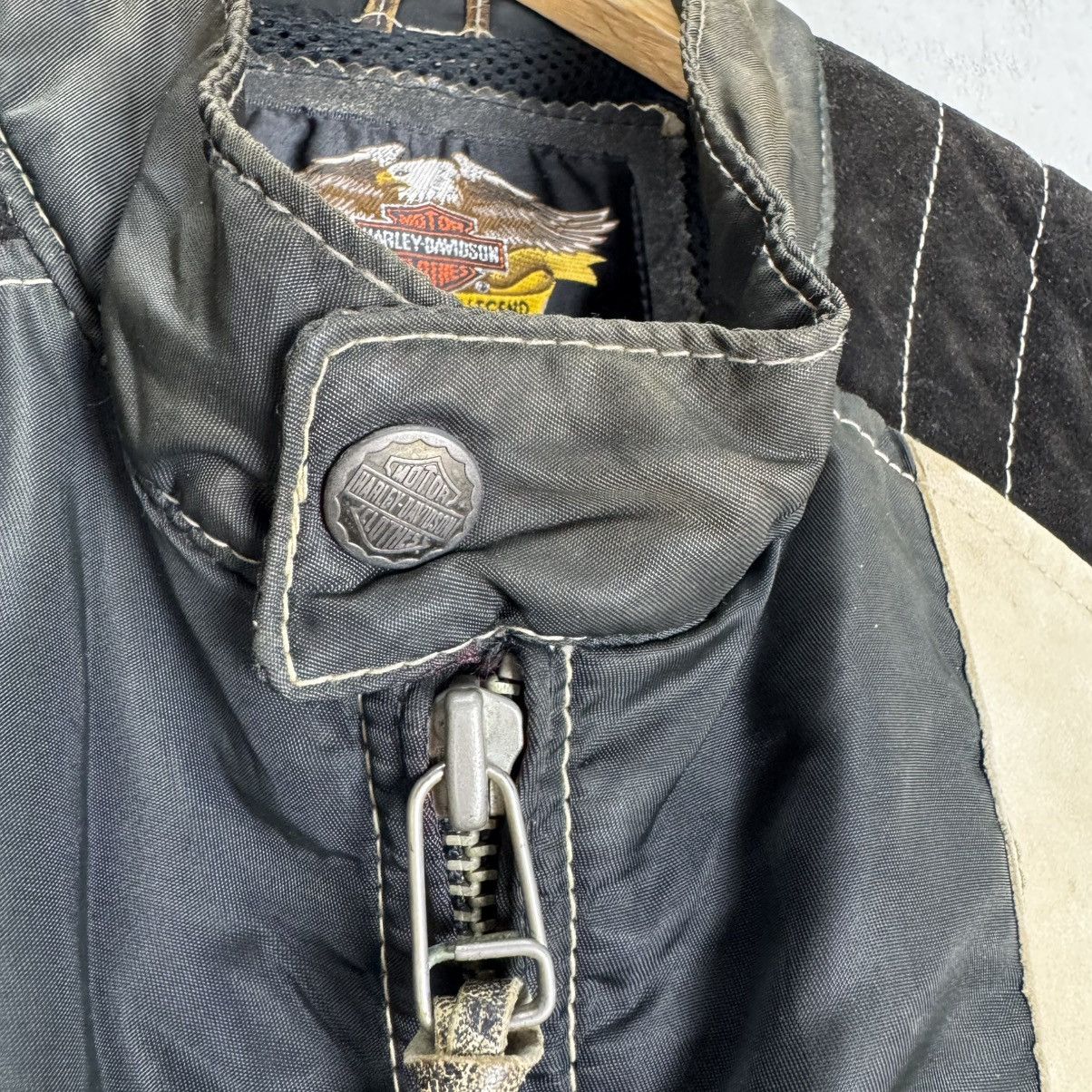 Harley Davidson ☀️HARLEY DAVIDSON BUKERS LEATHER PART JACKET Size US L / EU 52-54 / 3 - 7 Thumbnail