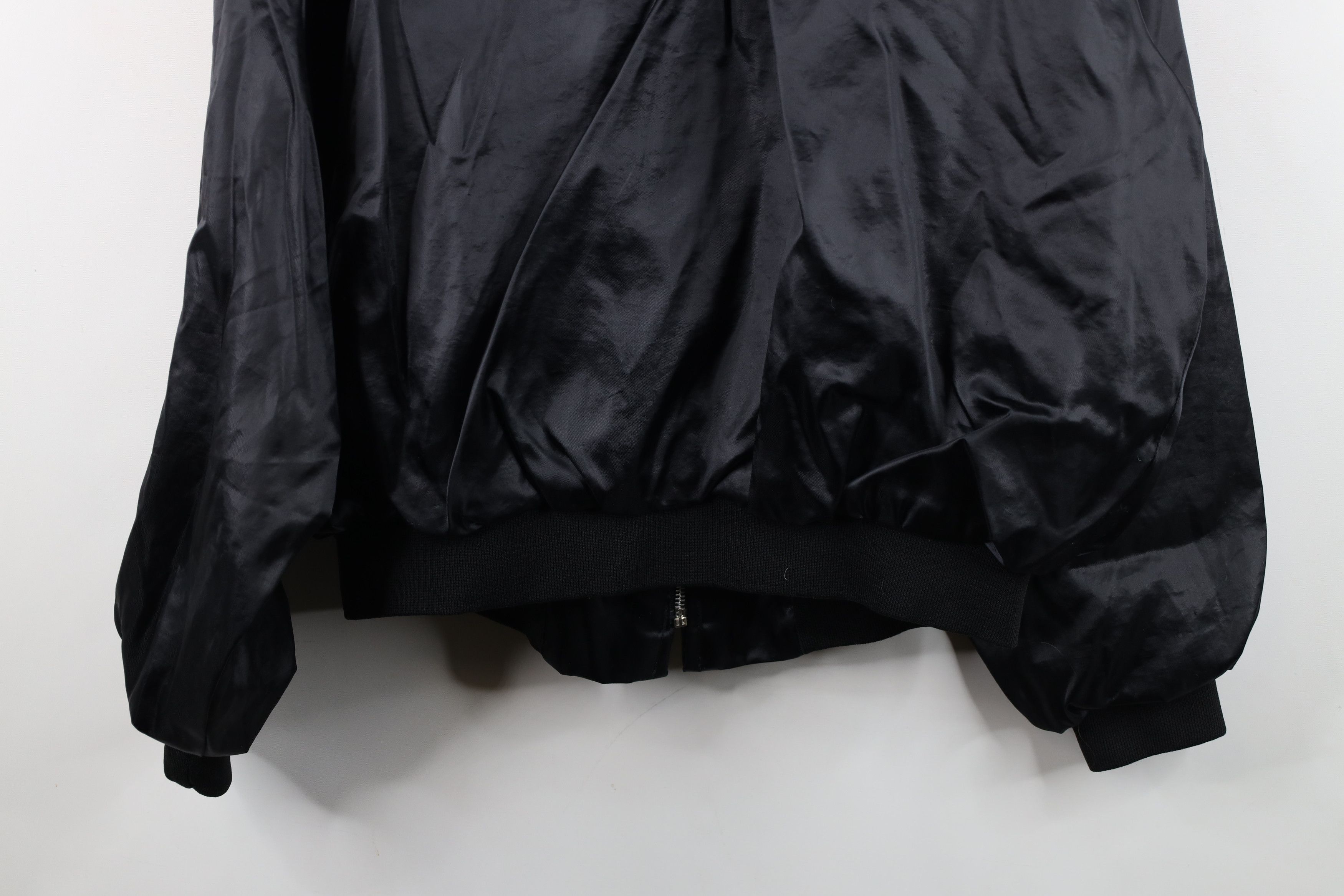Vintage Vintage 80s Streetwear Lined Satin Bomber Jacket Black USA Size US XL / EU 56 / 4 - 14 Thumbnail