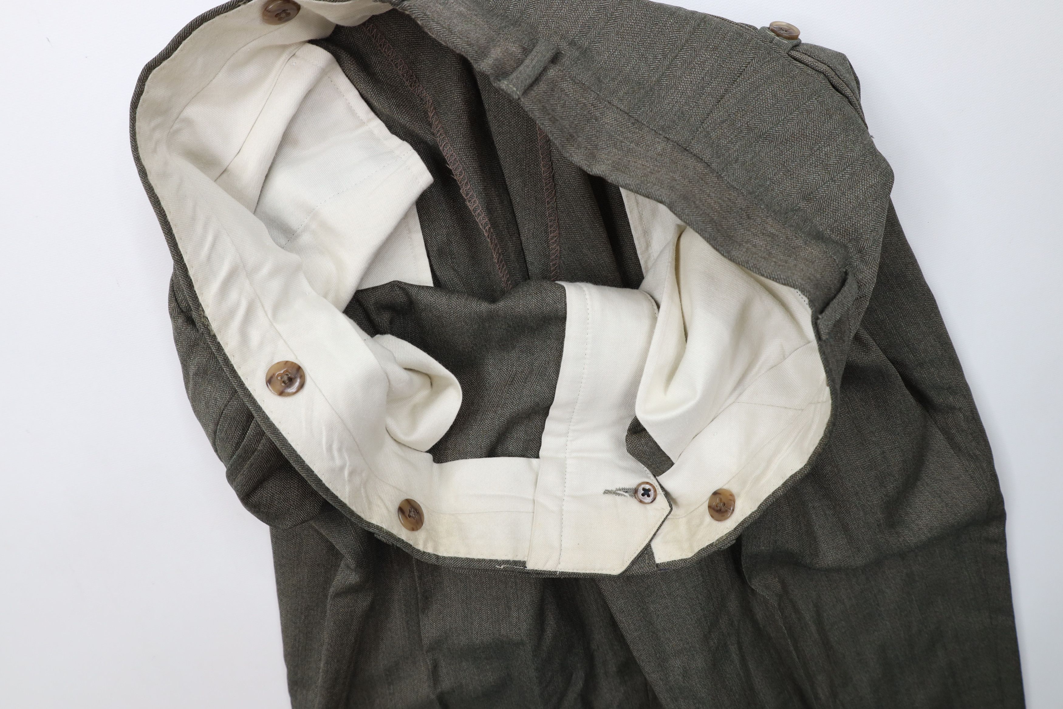 Vintage Vintage 70s Streetwear Herringbone Wide Leg Chino Pants USA Size US 34 / EU 50 - 7 Thumbnail