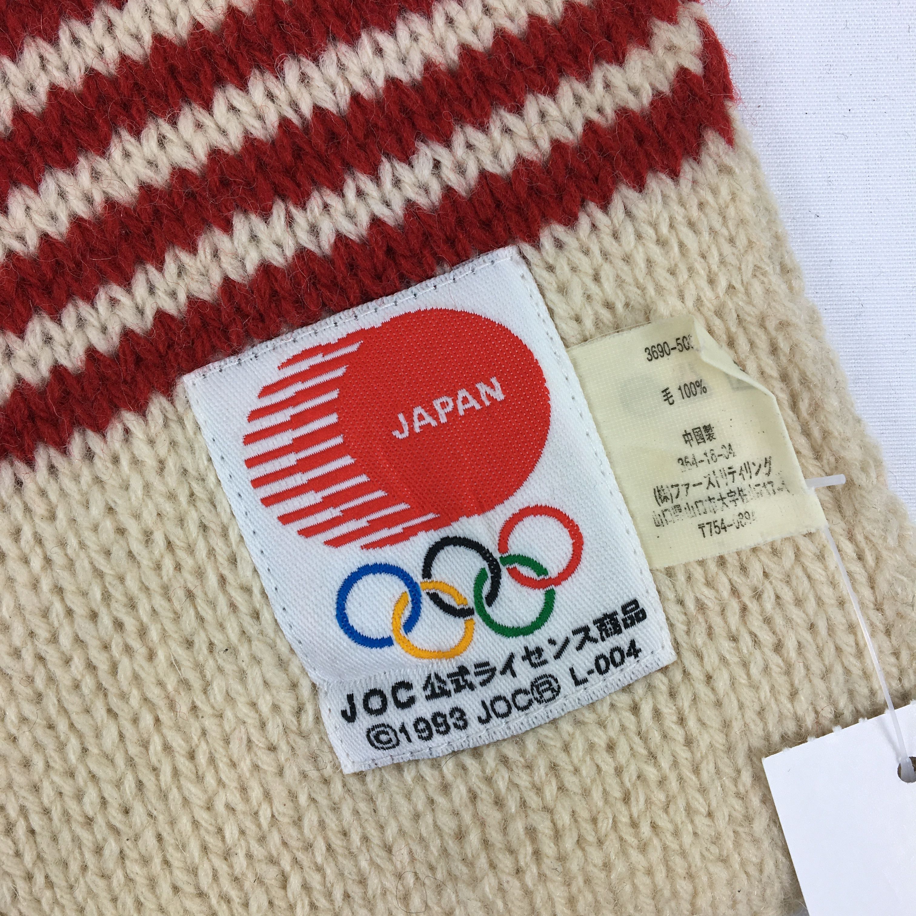 Japanese Brand × USA Olympics × Vintage Vintage 1993 Olympic Japan Scarf Muffler Wool Scarves Size ONE SIZE - 4 Thumbnail