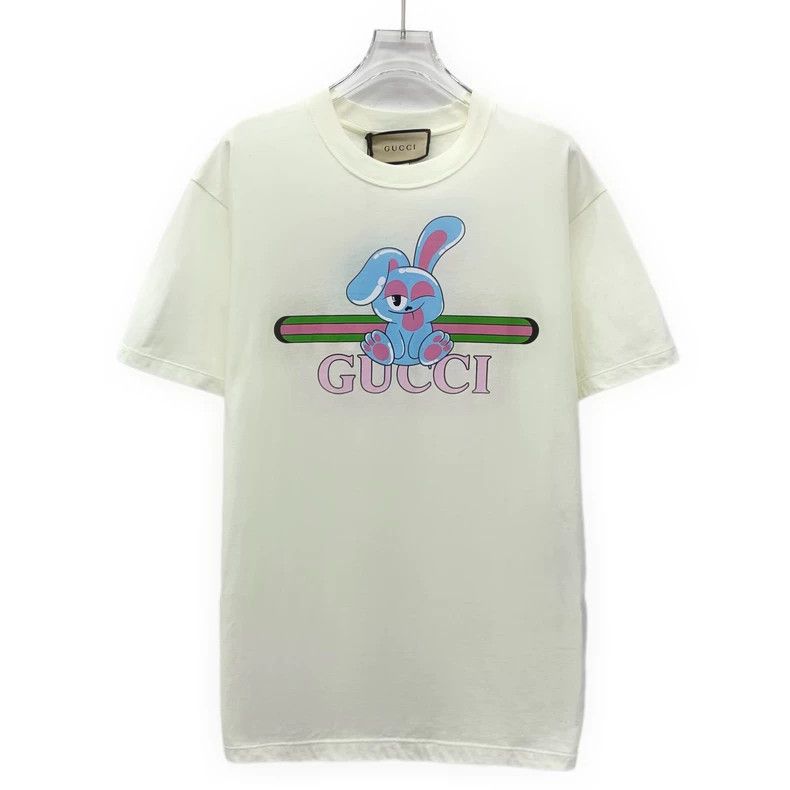 Gucci Gucci White rabbit letter printed cotton round-neck short- Size XS / US 0-2 / IT 36-38 - 1 Thumbnail