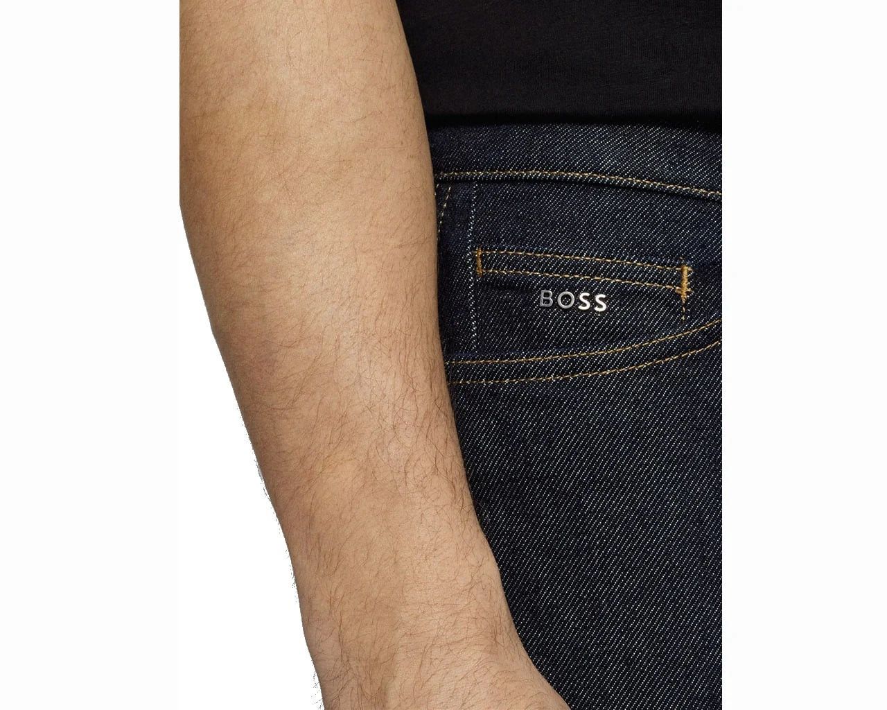 Hugo Boss Hugo Boss Delaware 3 slim fit Dark Blue Cotton Denim Jeans Size US 36 / EU 52 - 3 Thumbnail