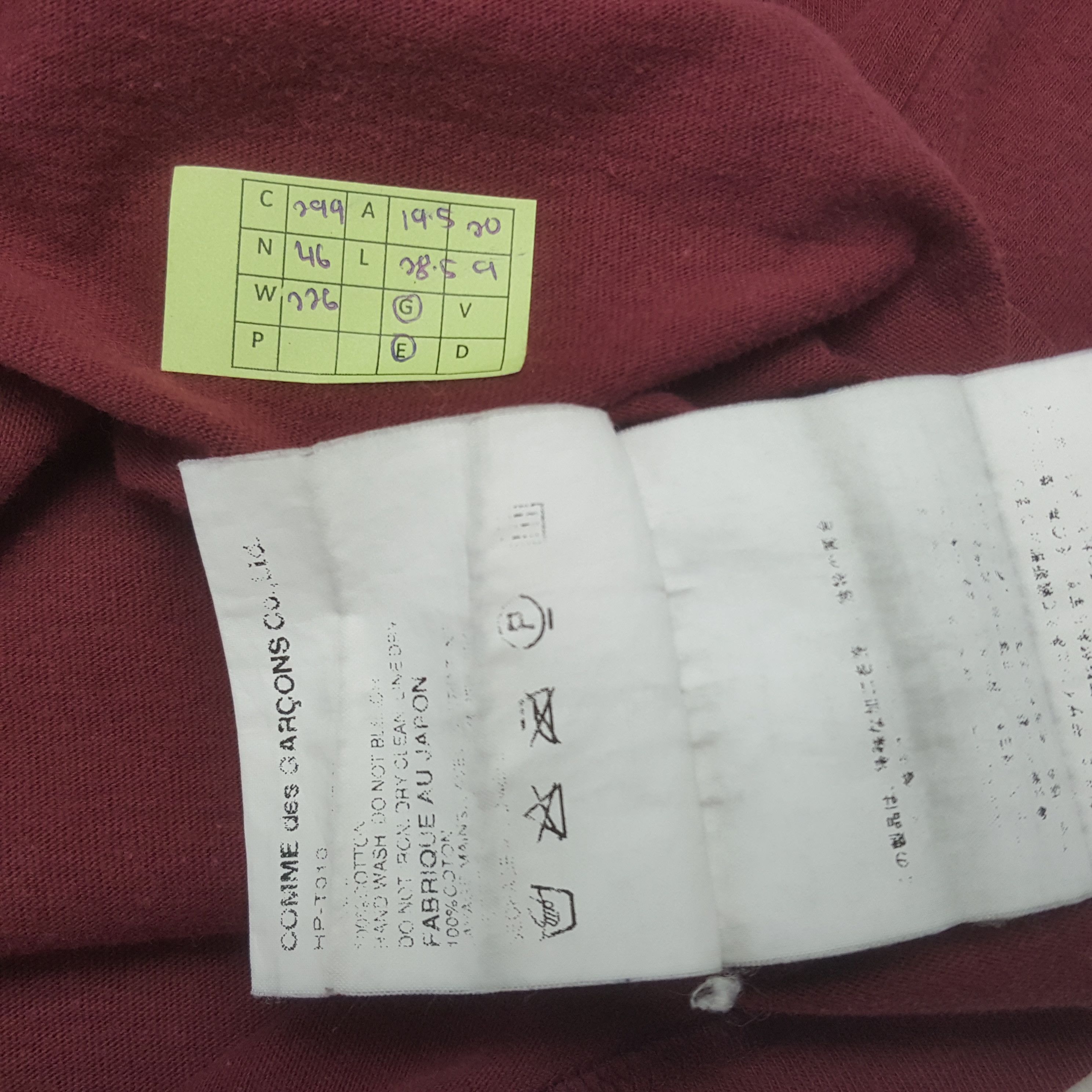 Comme des Garcons Homme Vintage Comme des Garcons Homme Designer Tshirt C299N46 Size US M / EU 48-50 / 2 - 5 Thumbnail
