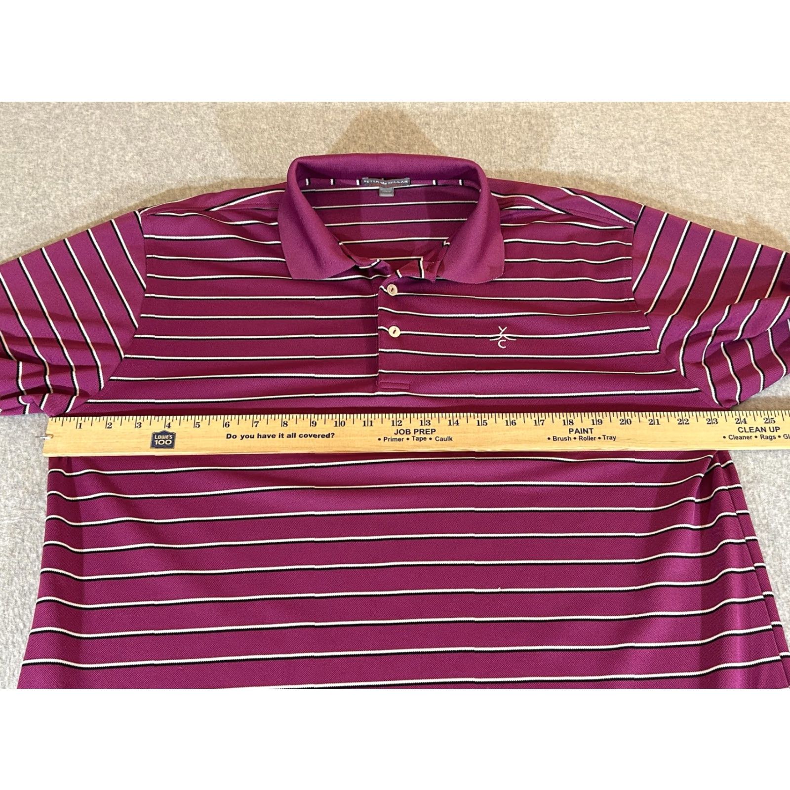 Peter Millar VINTAGE? No — Peter Millar Purple Stripe Polo Shirt Mens L Summer Comfort Golf Stretch Shirt Mens Large Purple Striped Knit Polo Size US L / EU 52-54 / 3 - 3 Thumbnail