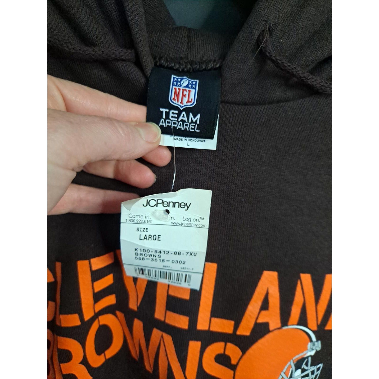 NFL New Cleveland Browns Hooded Sweatshirt Size Large Size US L / EU 52-54 / 3 - 3 Thumbnail