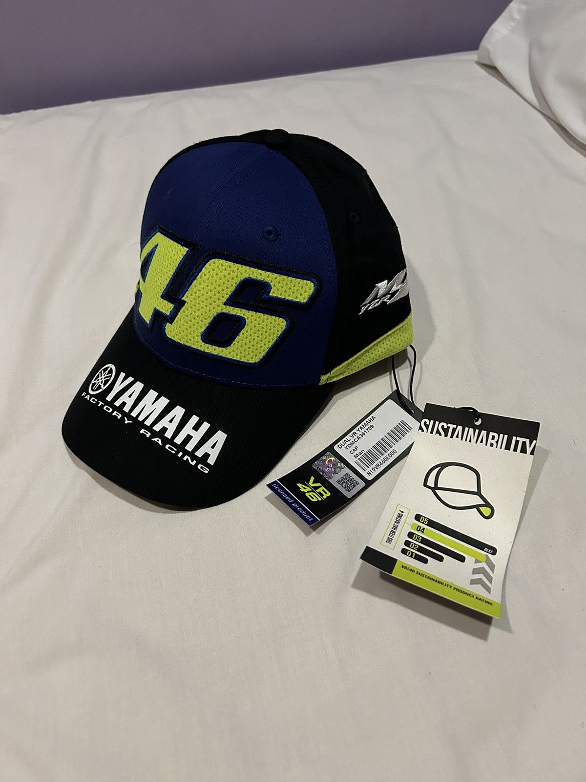 image of Moto x Racing Yamaha Valentino Rossi 46 Hats in Black/Blue, Men's