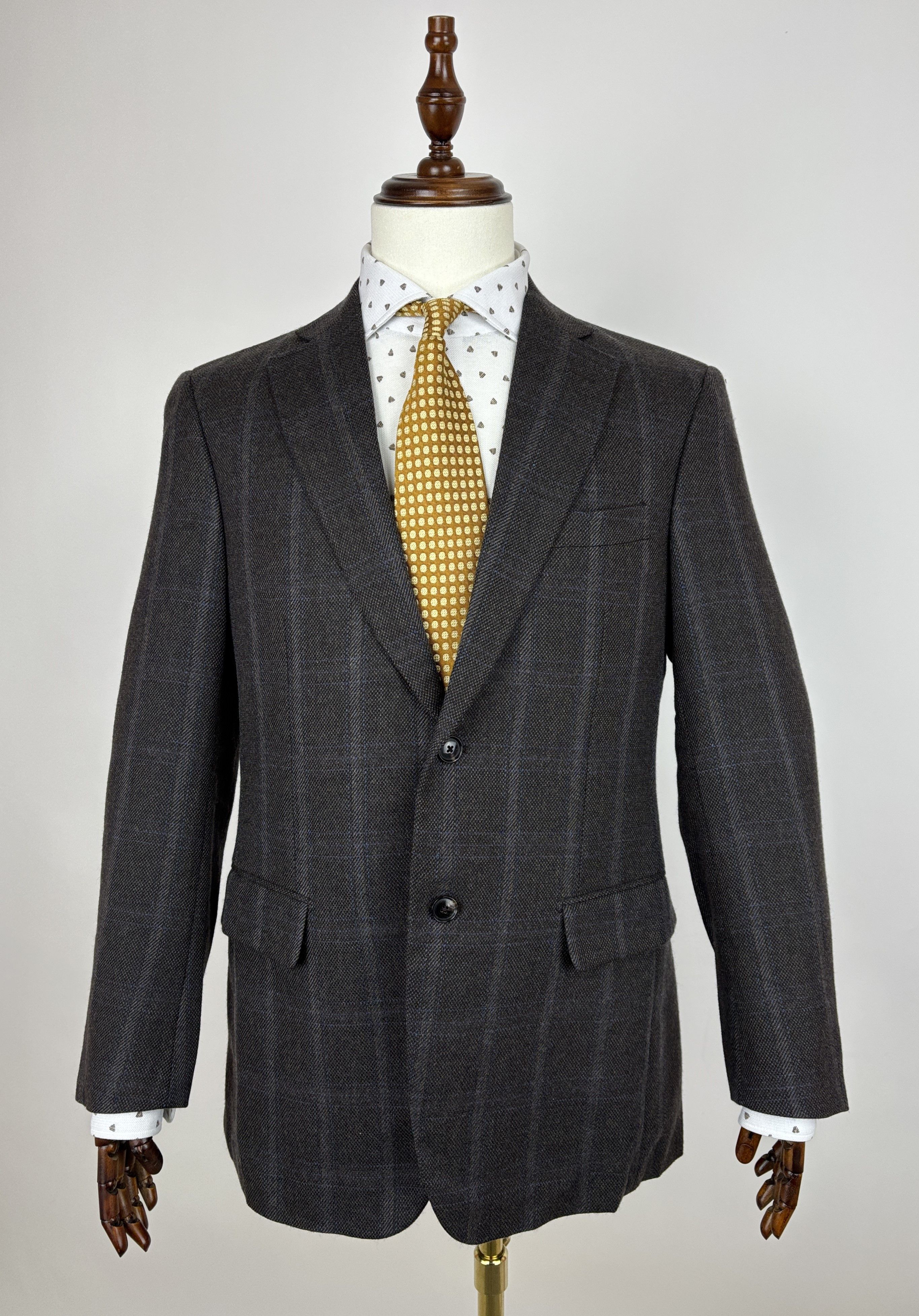 Pal Zileri Pal Zileri Wool Cashmere Check Blazer Elbow Pads EU 48 US 38 Size 38R - 1 Thumbnail