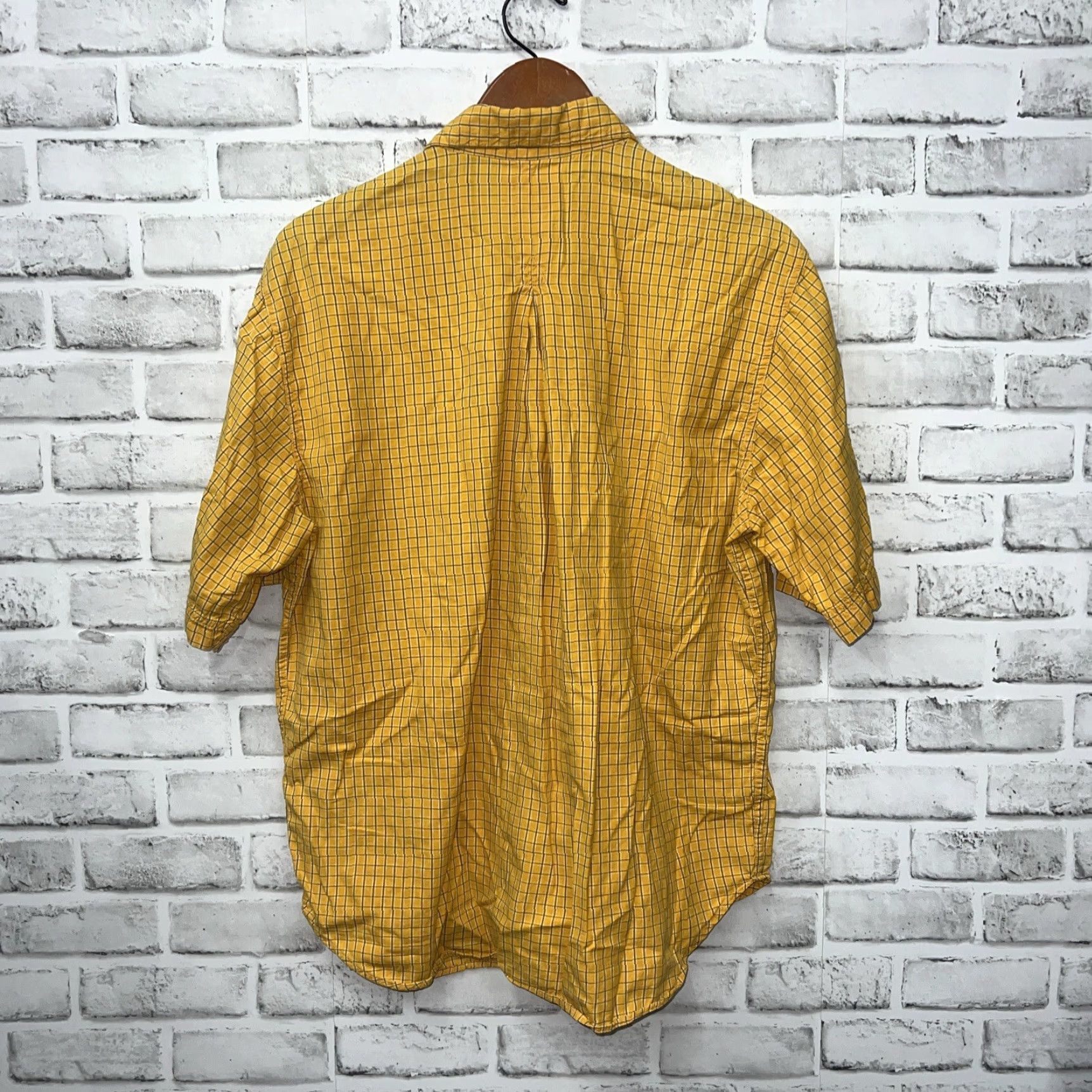 Banana Republic VINTAGE Banana Republic Plaid Shirt Mens M Yellow Short Sleeve Button-Up Regular Size Size US M / EU 48-50 / 2 - 4 Thumbnail