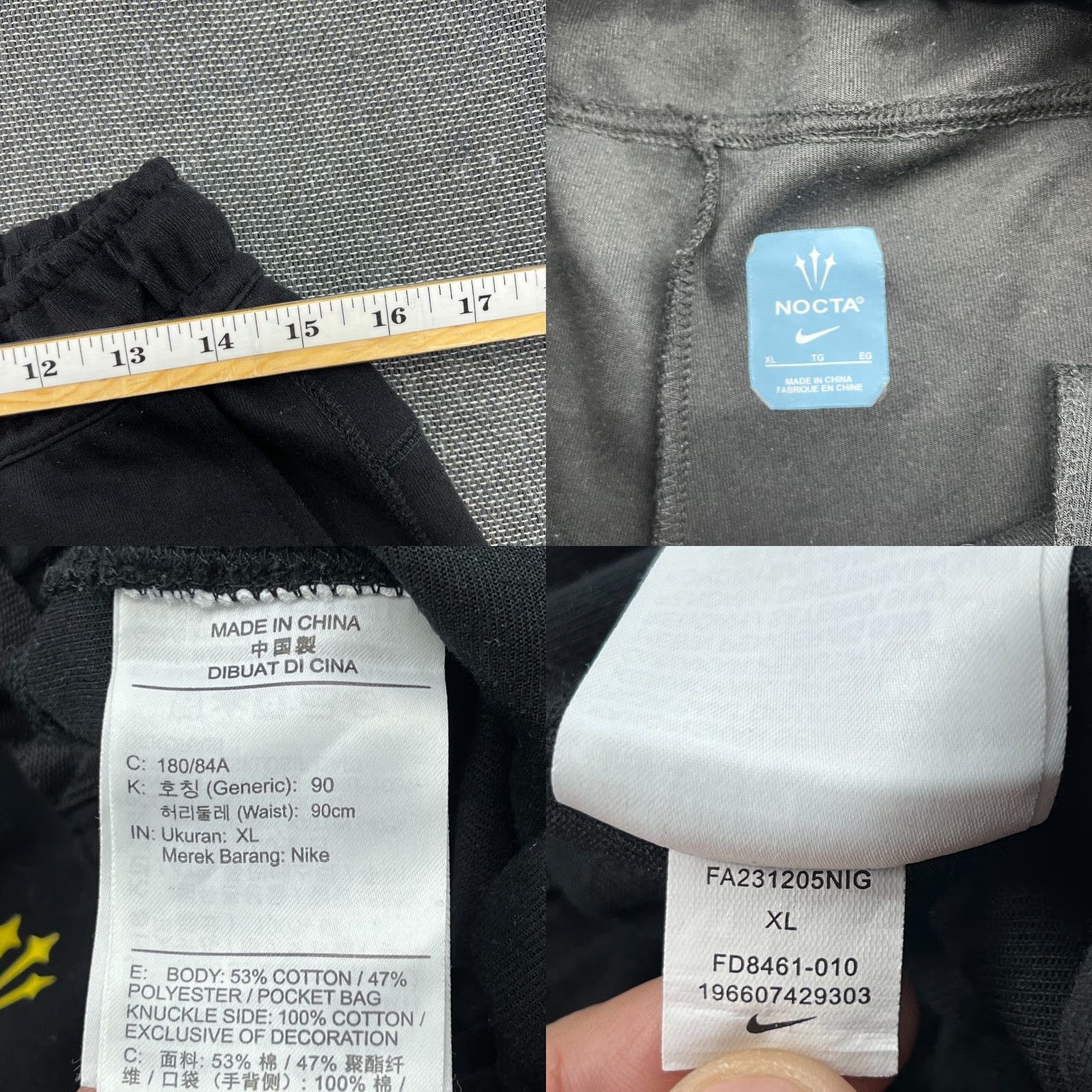 Nike Nike Nocta Tech Fleece Track Pants Mens XL Black Sweatpants Joggers Drake Collab Size US 36 / EU 52 - 9 Thumbnail
