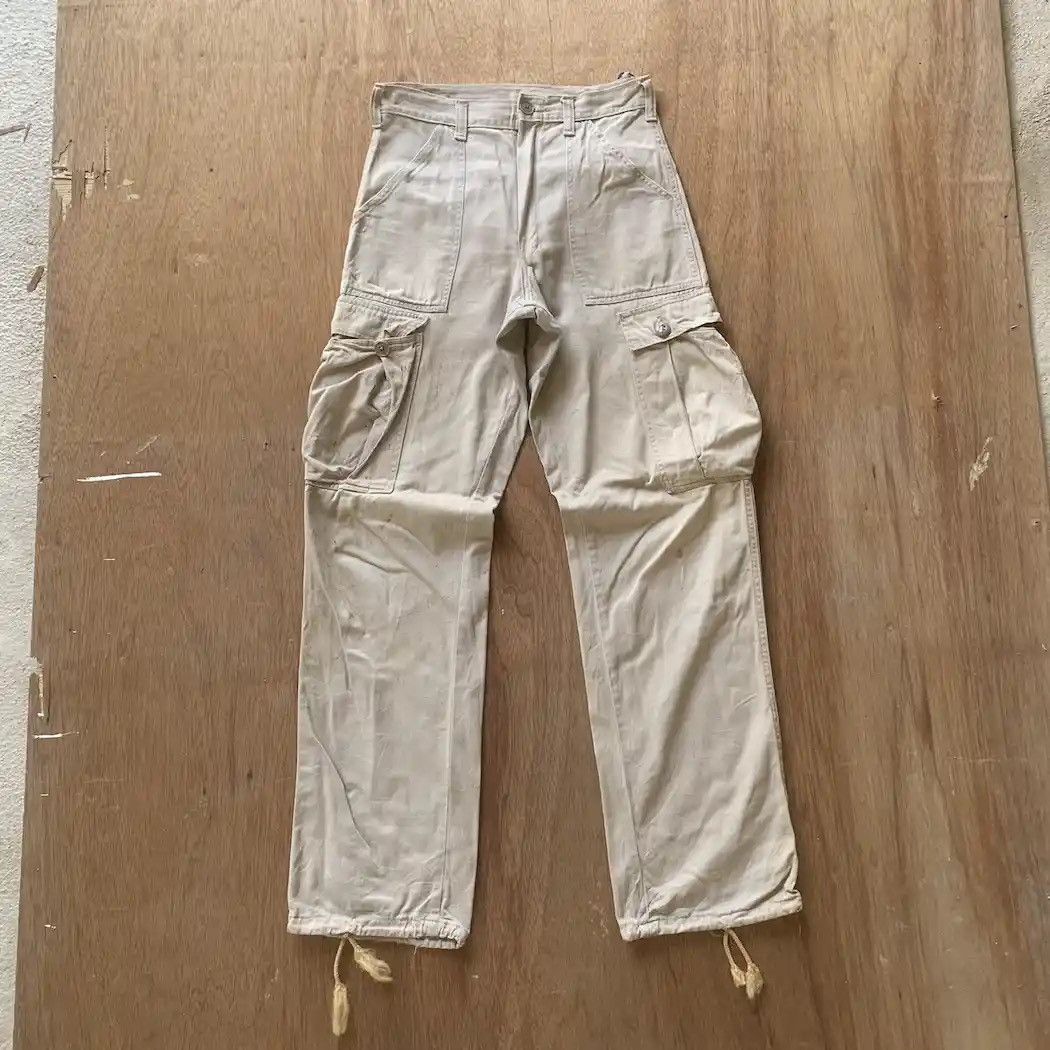 image of Jungles x Made In USA Khaki Jungle Trousers Utility Talon Tactical Cargo Pants in Kaki (Size 27)