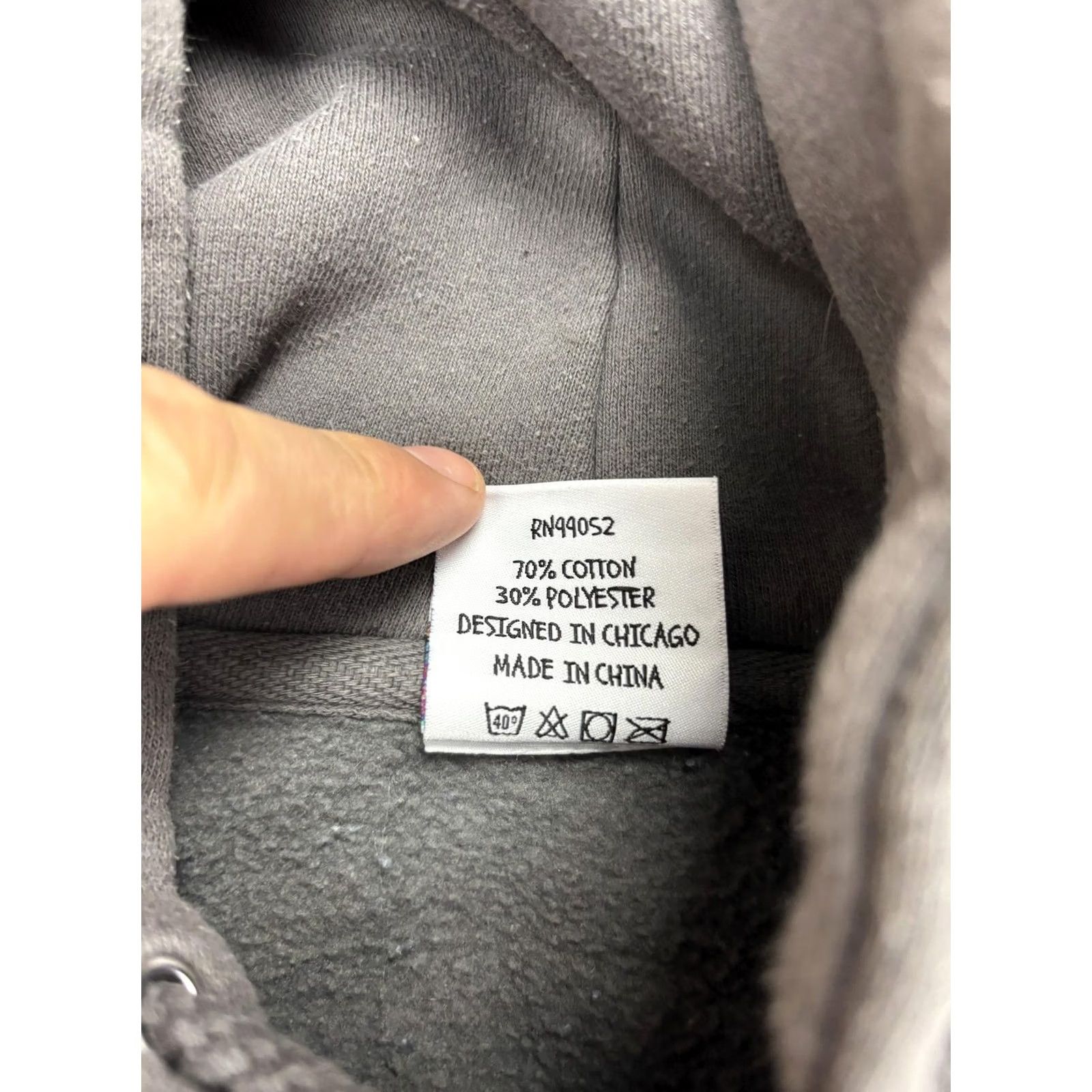 Vintage Happiness Project Hoodie Mens Small Gray Fleece Pullover Logo Graphic Front Size US S / EU 44-46 / 1 - 3 Thumbnail