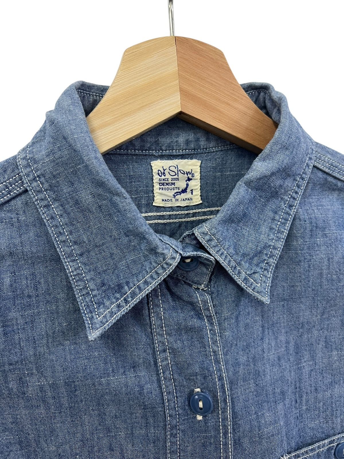 Orslow Orslow Chambray Button Up Shirt Size S / US 4 / IT 40 - 4 Thumbnail