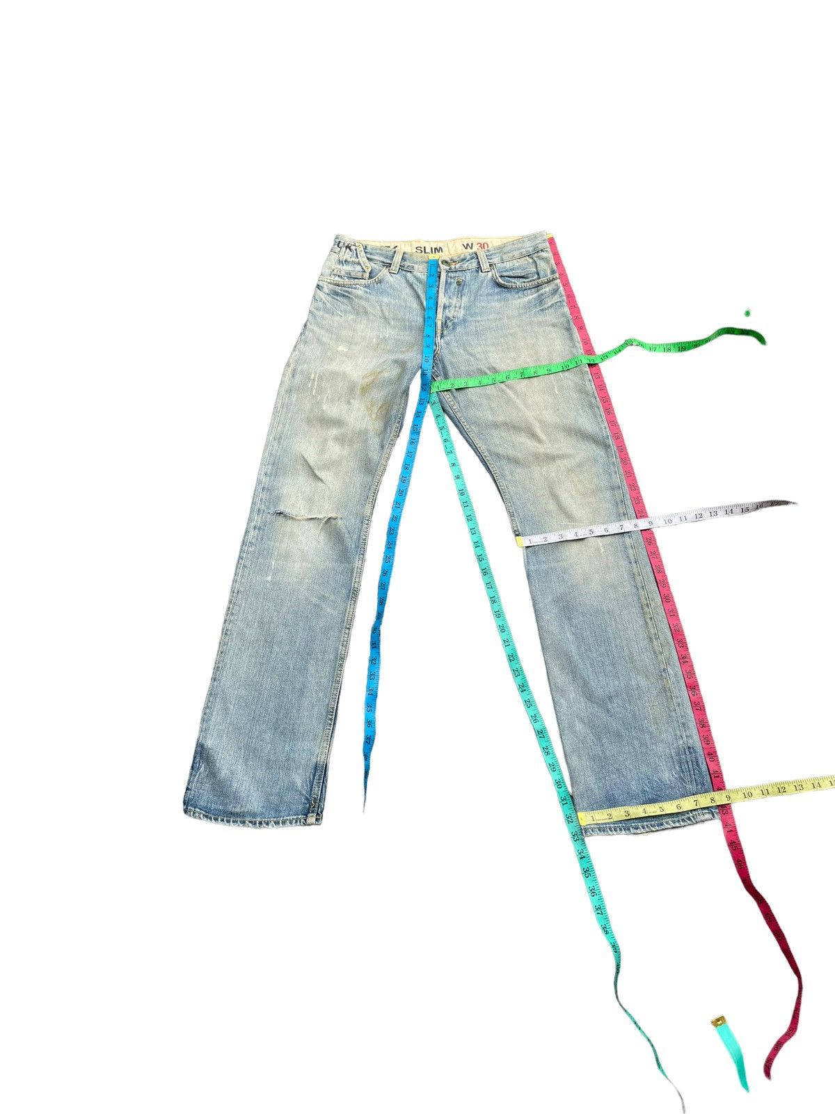 FCUK FCUK Faded & Distresed Denim Size US 33 - 23 Thumbnail