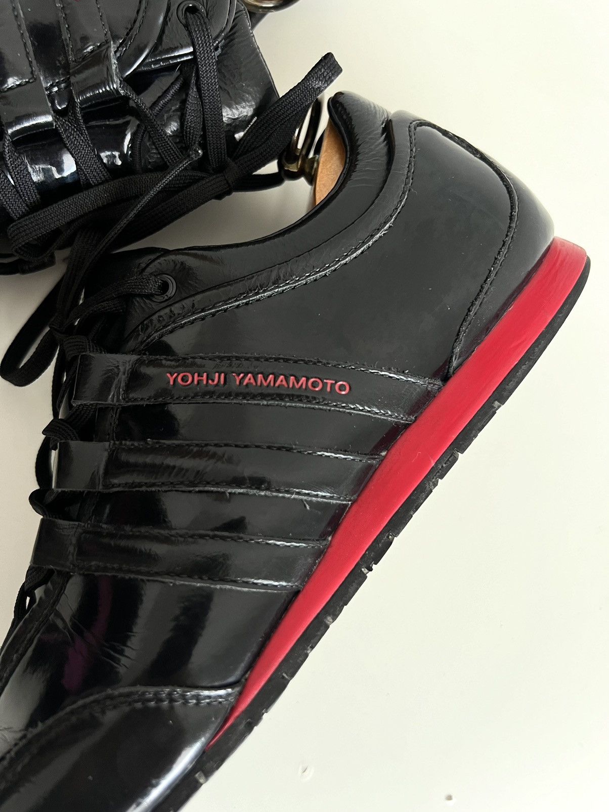 Y-3 🔥F/W08 Y-3 Yohji Yamamoto x Adidas Boxing Patent Sneakers Size US 10.5 / EU 43-44 - 13 Thumbnail