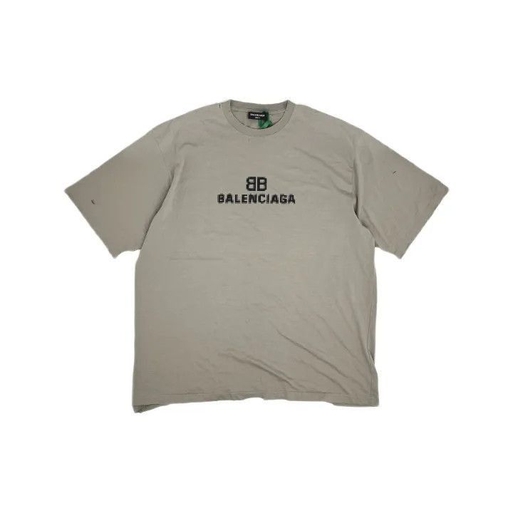 Balenciaga Balenciaga Distressed Logo Short Sleeve T-Shirt 0079-2507 Size US L / EU 52-54 / 3 - 2 Thumbnail