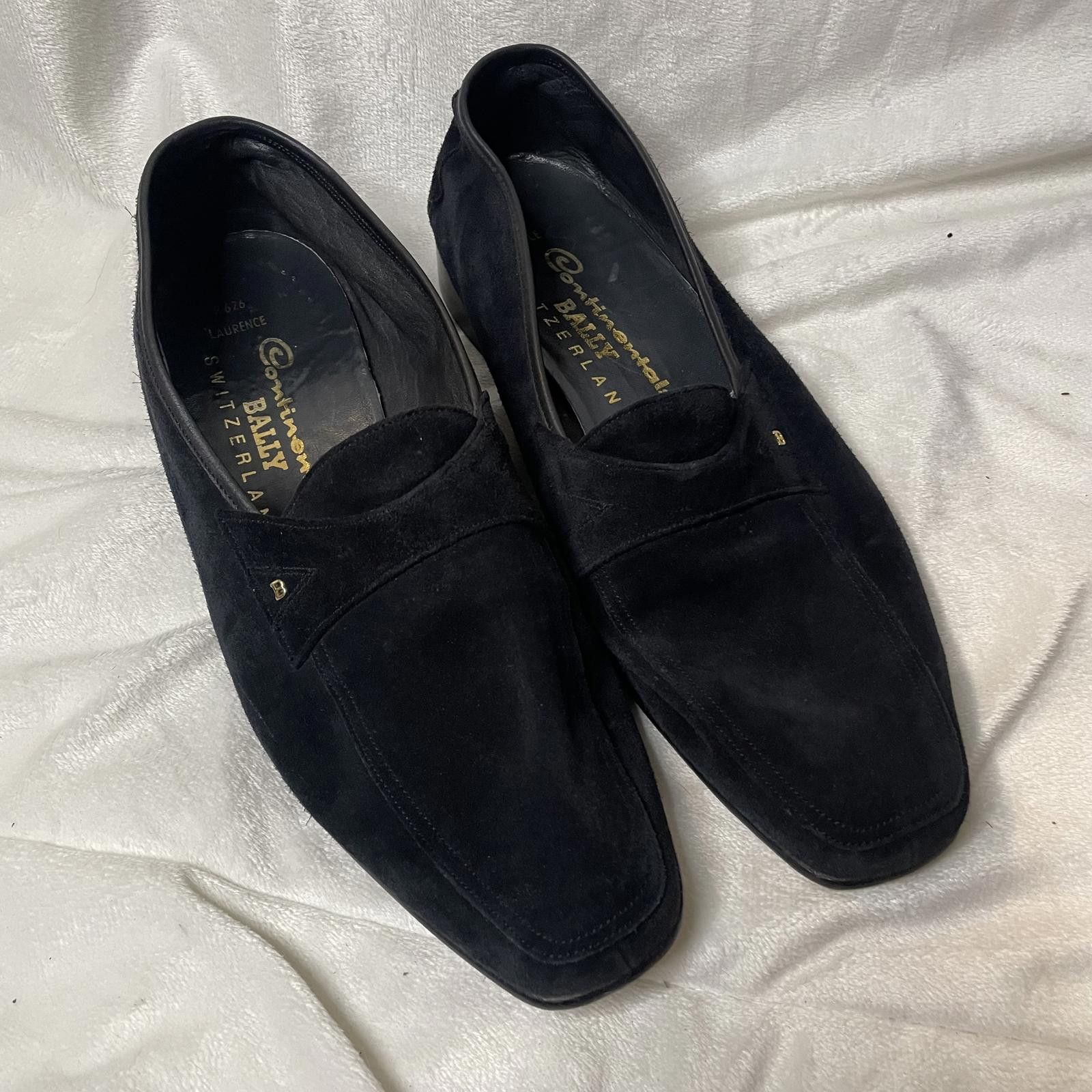Bally Vintage Bally Black Suede Loafers Men's –Made in Switzerland Size US 9 / EU 42 - 1 Thumbnail