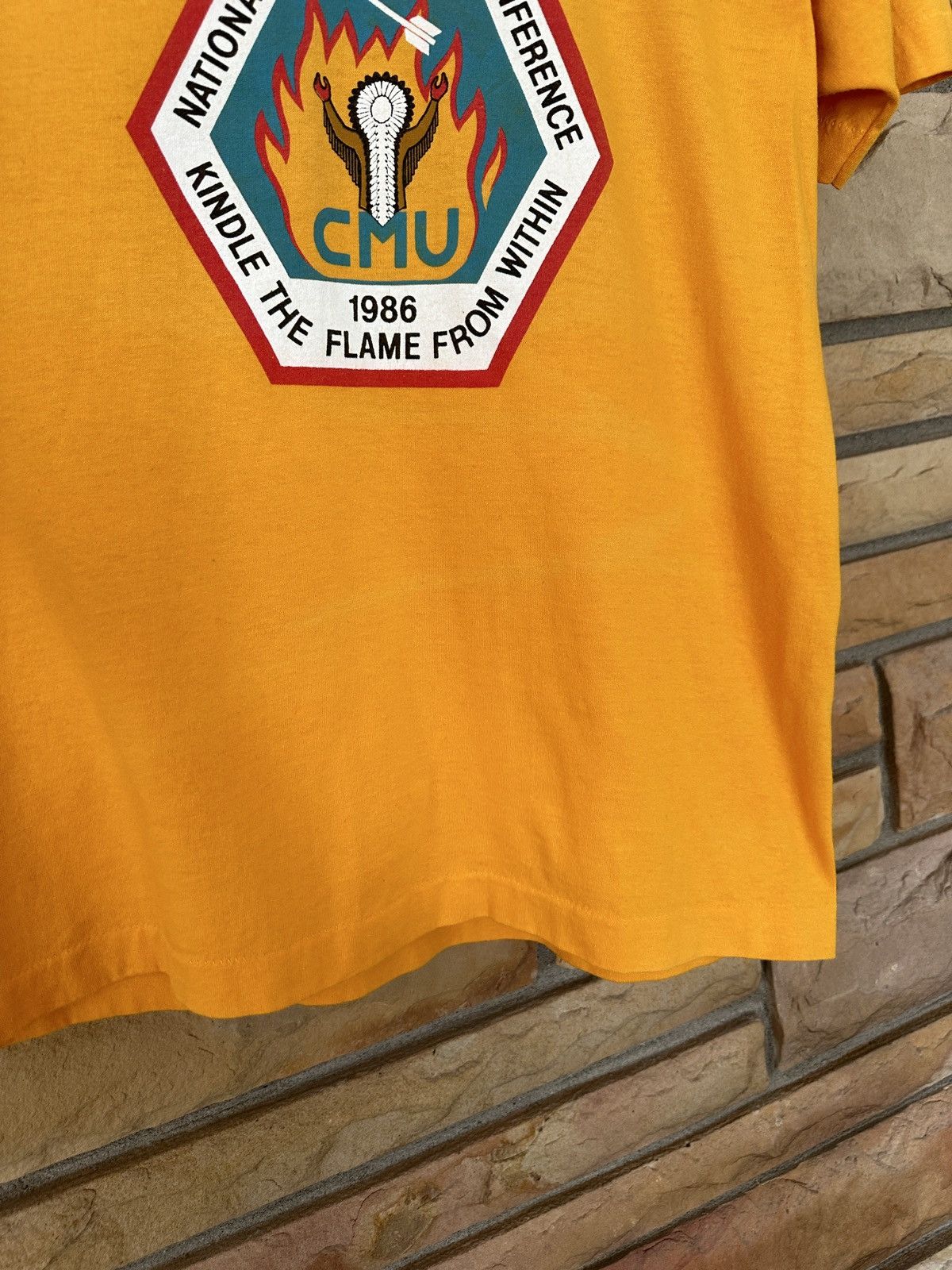 Vintage Vintage 80s CMU Boy Scouts Order of the Arrow Graphic Tee Size US L / EU 52-54 / 3 - 3 Thumbnail