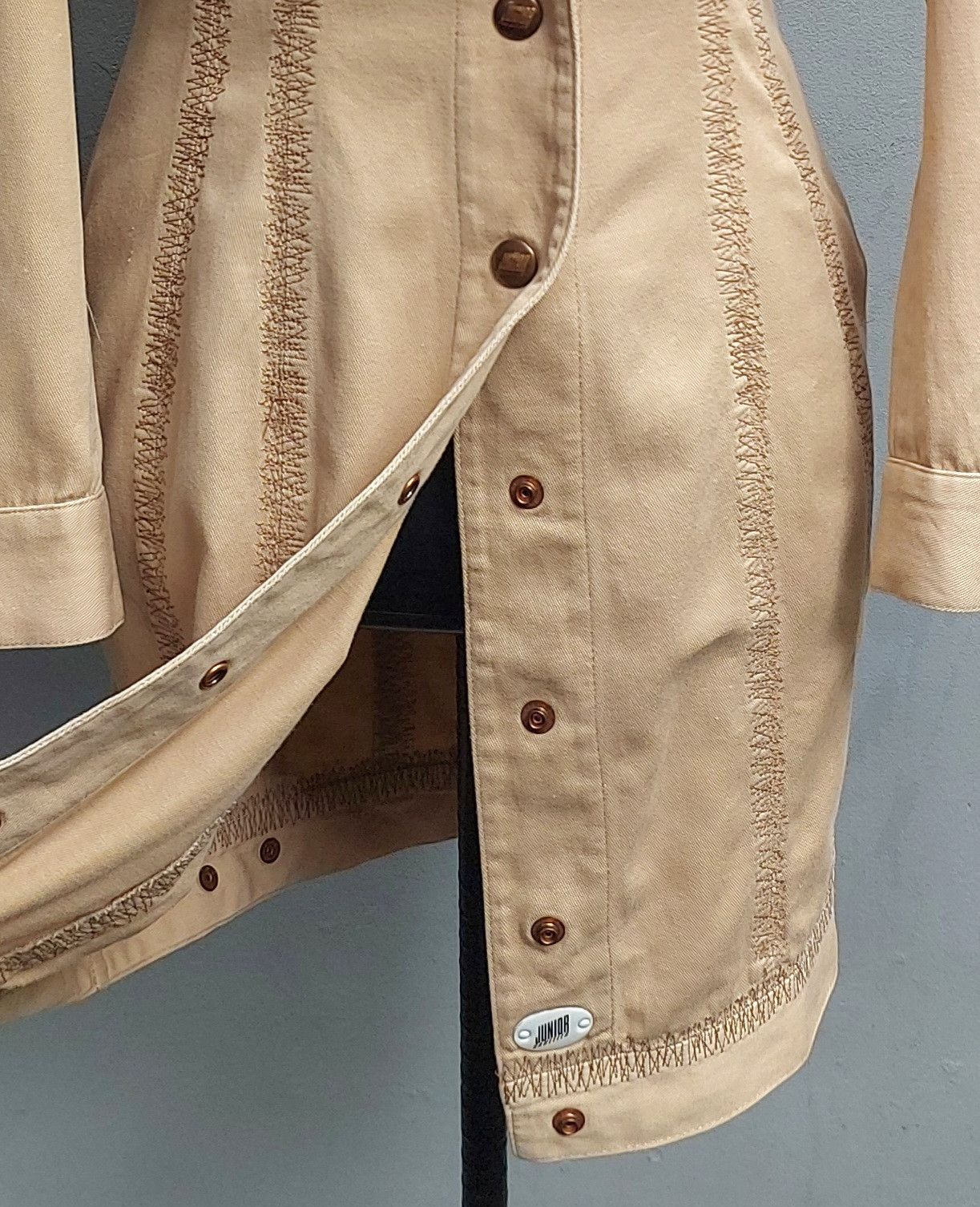 Jean Paul Gaultier Junior Gaultier Beige Utility Shirt Dress Size S / US 4 / IT 40 - 10 Thumbnail