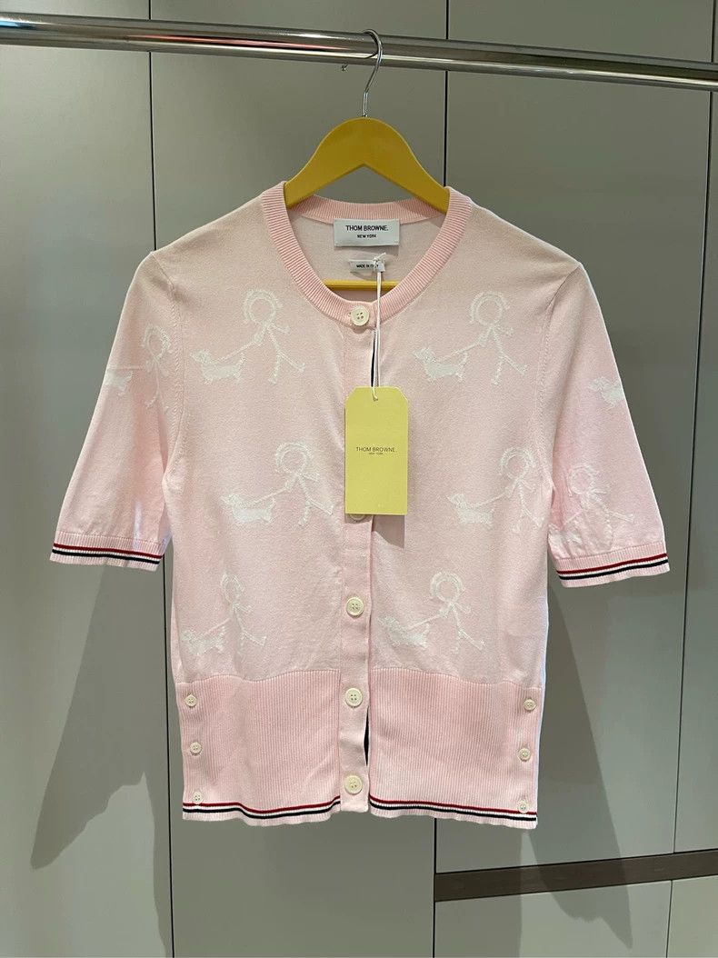 Thom Browne Thom browne Cherry blossom pink line villain stripe medium- Size S / US 4 / IT 40 - 1 Thumbnail