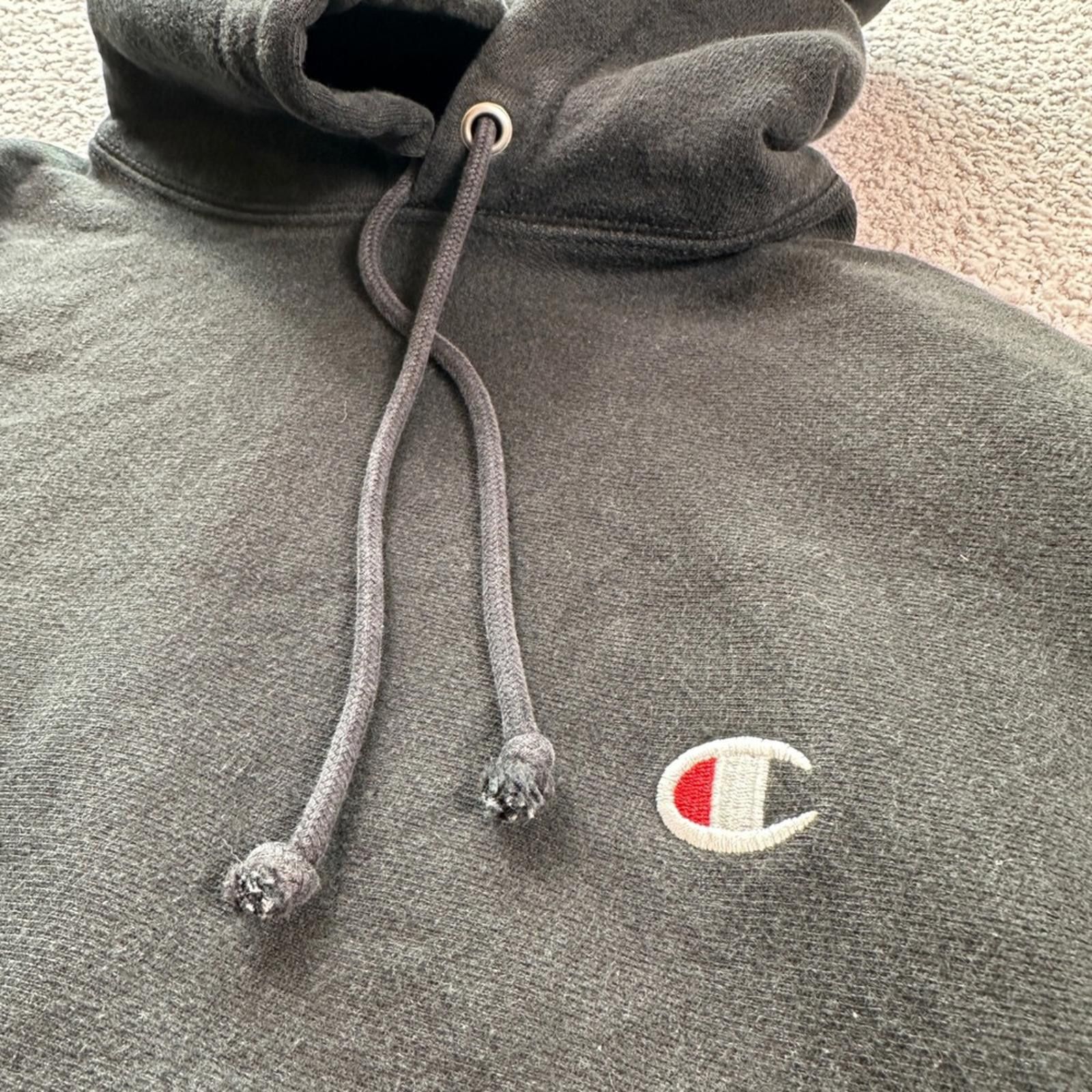 Champion Champion Reverse Weave Black Hoodie Red Script Logo Men's M Size US M / EU 48-50 / 2 - 5 Thumbnail