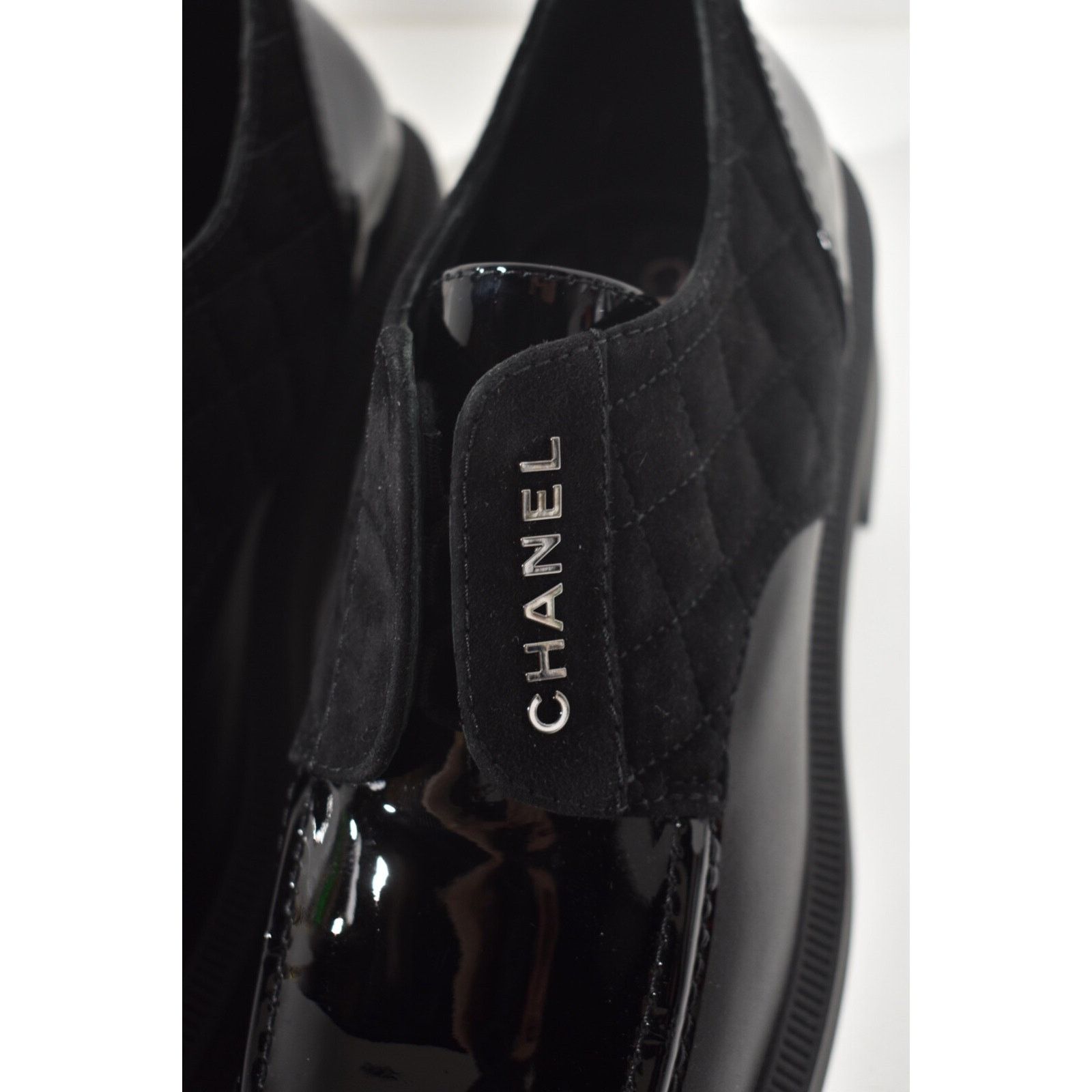 Chanel 21B Leather CC Logo Platform Lace Up Creeper Flat Loafer 41 Size US 11 / IT 41 - 5 Thumbnail