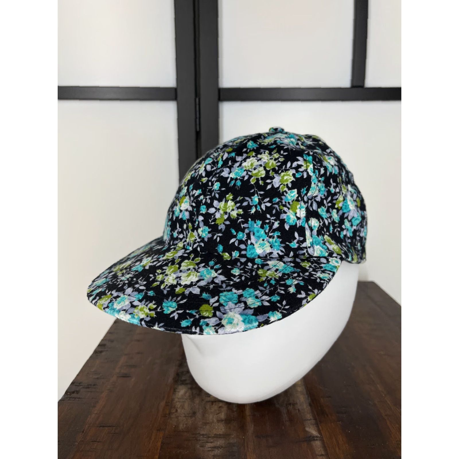 American Apparel American Apparel Hat Cap Snap Back Womens One Size Blue Pearl Floral Viscose Canvas Size ONE SIZE - 4 Thumbnail