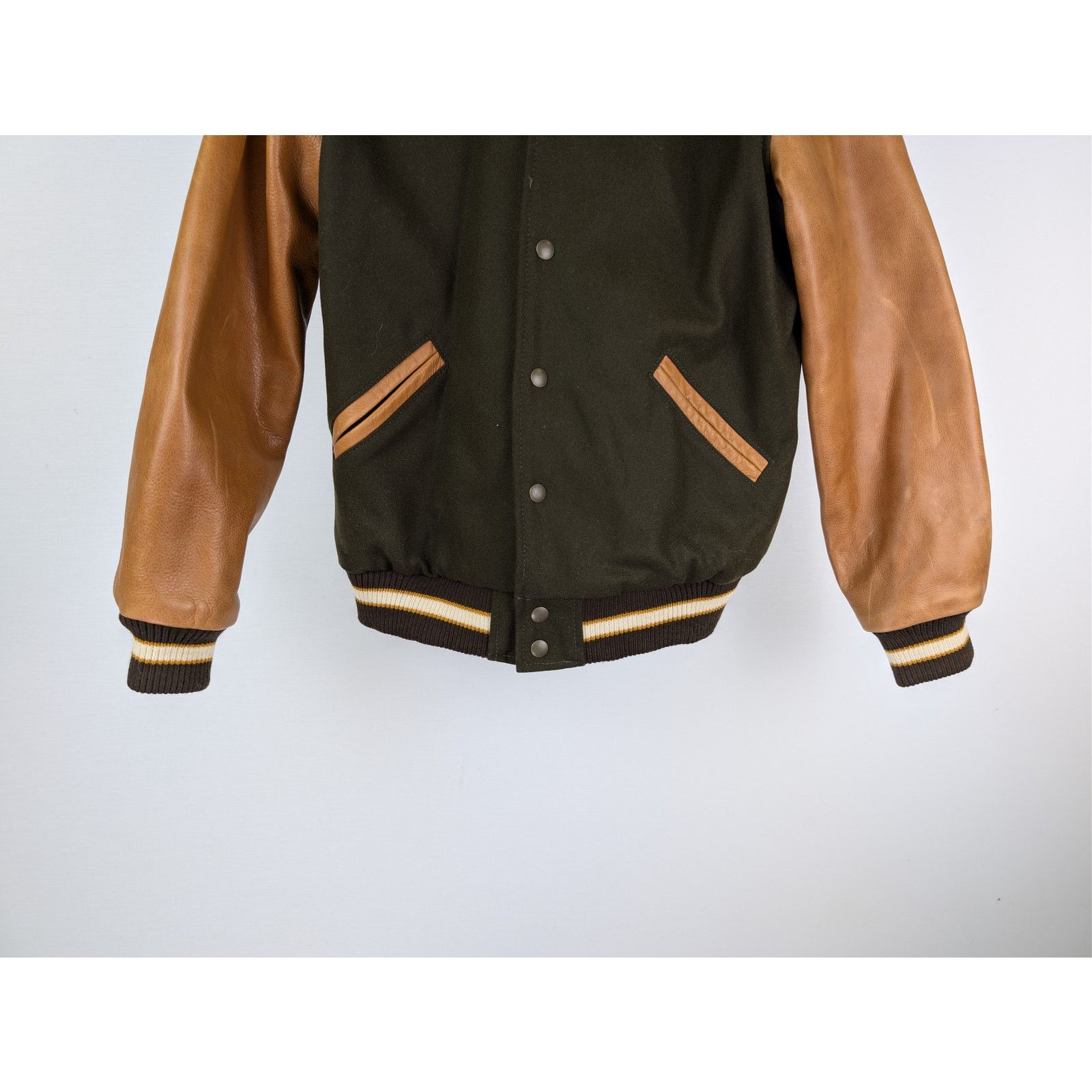 Dehen 1920 o1rshd1 CC20 Varsity Jacket brown melton wool antique brandy Size US M / EU 48-50 / 2 - 4 Thumbnail