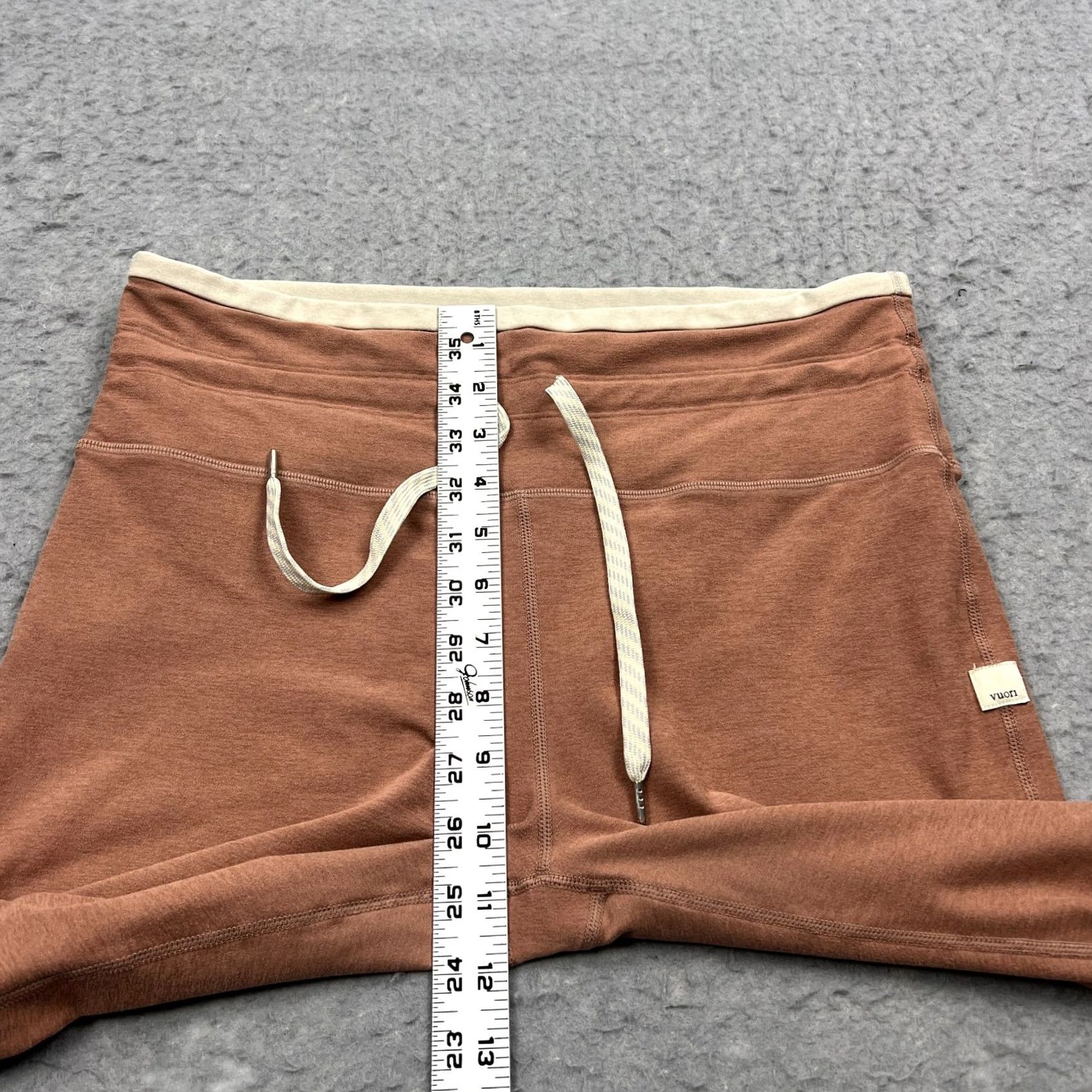 Vuori Vuori Vibe Elevation Leggings Women's L Terracotta Drawstring Yoga Gym VW452 Size 36" / US 14 / IT 50 - 5 Thumbnail