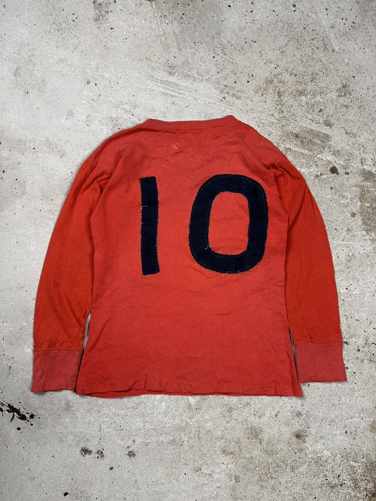 Vintage Vintage 50/60s Red Long Sleeve Jersey #10 Rare Size US S / EU 44-46 / 1 - 1 Thumbnail