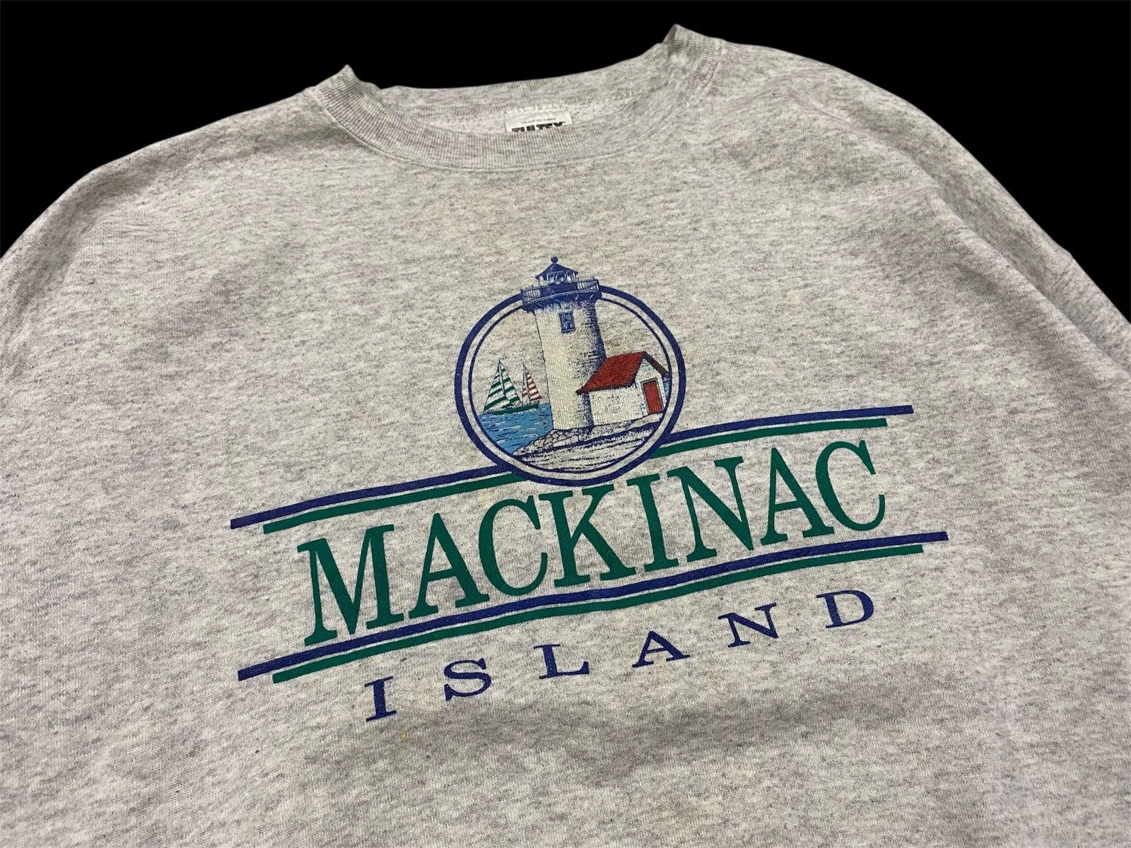 Vintage Vintage 70s Mackinac Island Sweatshirt Size US L / EU 52-54 / 3 - 3 Thumbnail