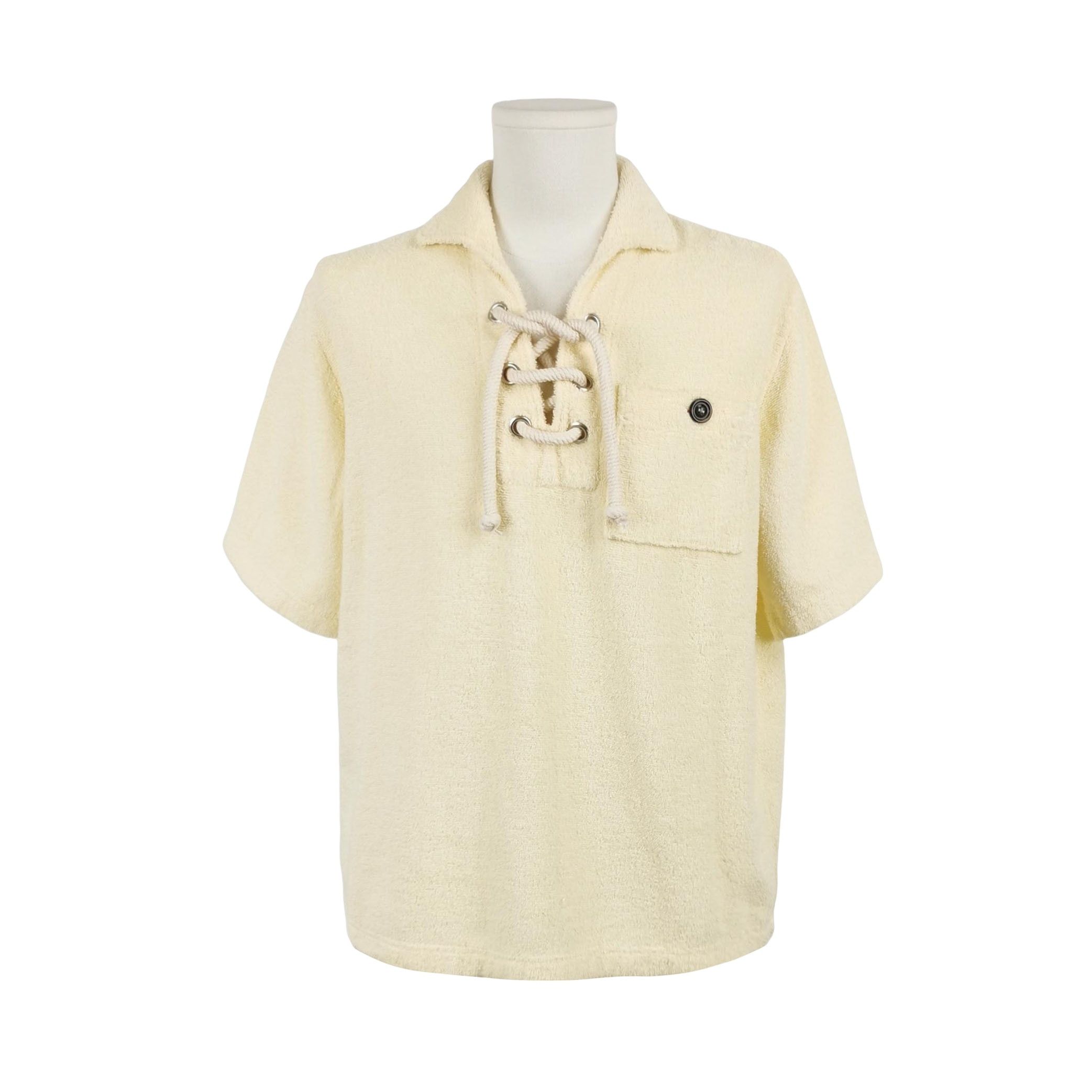 Maison Margiela Maison Margiela Lace-up Terry Polo Shirt Size M Size US M / EU 48-50 / 2 - 1 Thumbnail