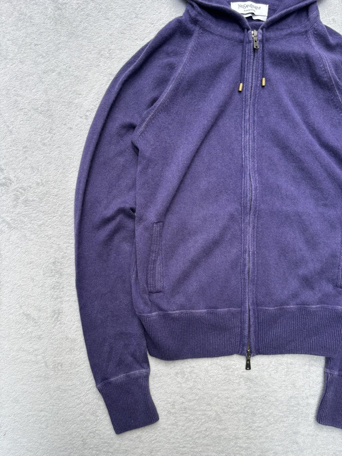 Yves Saint Laurent S/S 2009 Yves Saint Laurent Rive Gauche Cashmere Zip Jacket Size M / US 6-8 / IT 42-44 - 3 Thumbnail