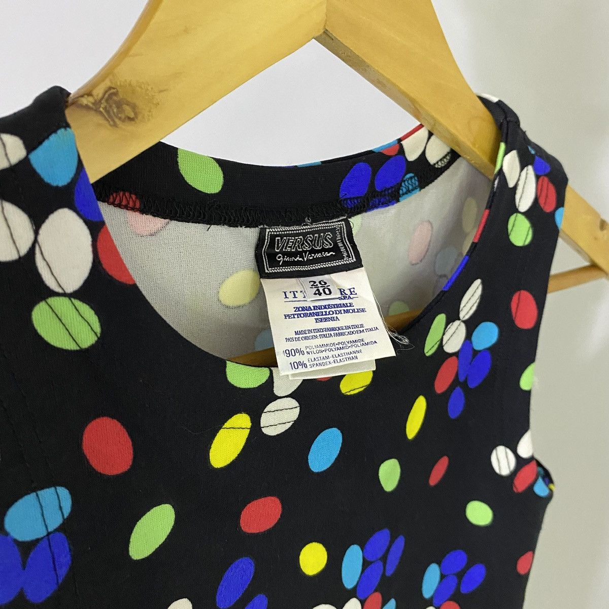 Versus Versace RARE ARCHIVE Versus Versace Dot Printed Tank Top Size S / US 4 / IT 40 - 5 Thumbnail