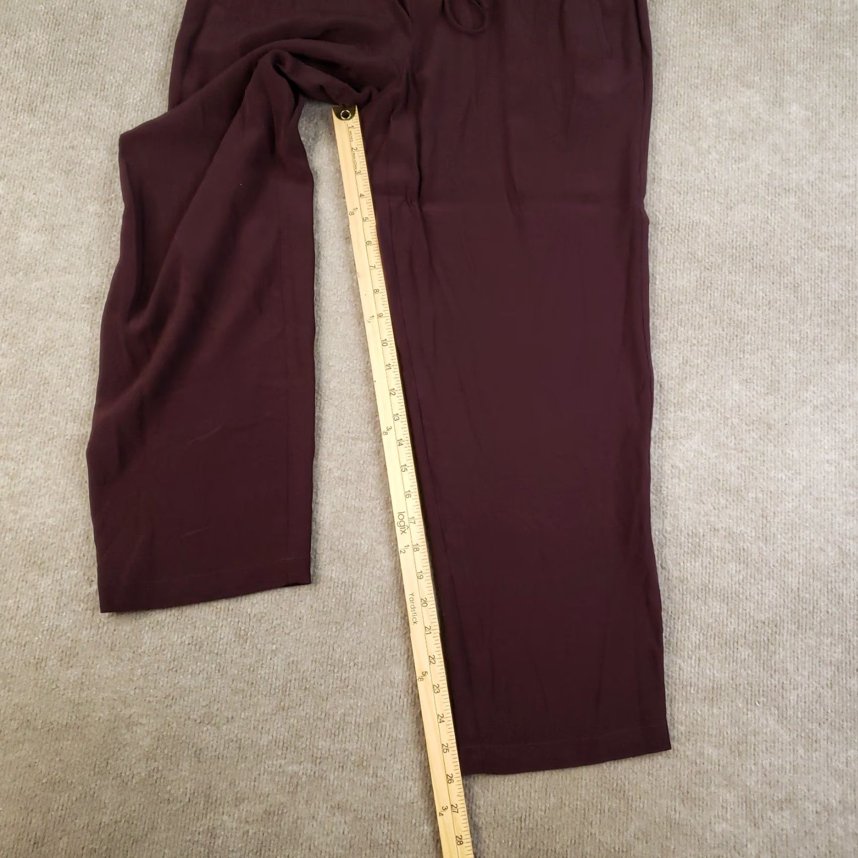Eileen Fisher Eileen Fisher Straight Pants Womens Small Purple Elastic Waist Ankle Slim Fit Size 28" / US 6 / IT 42 - 2 Thumbnail