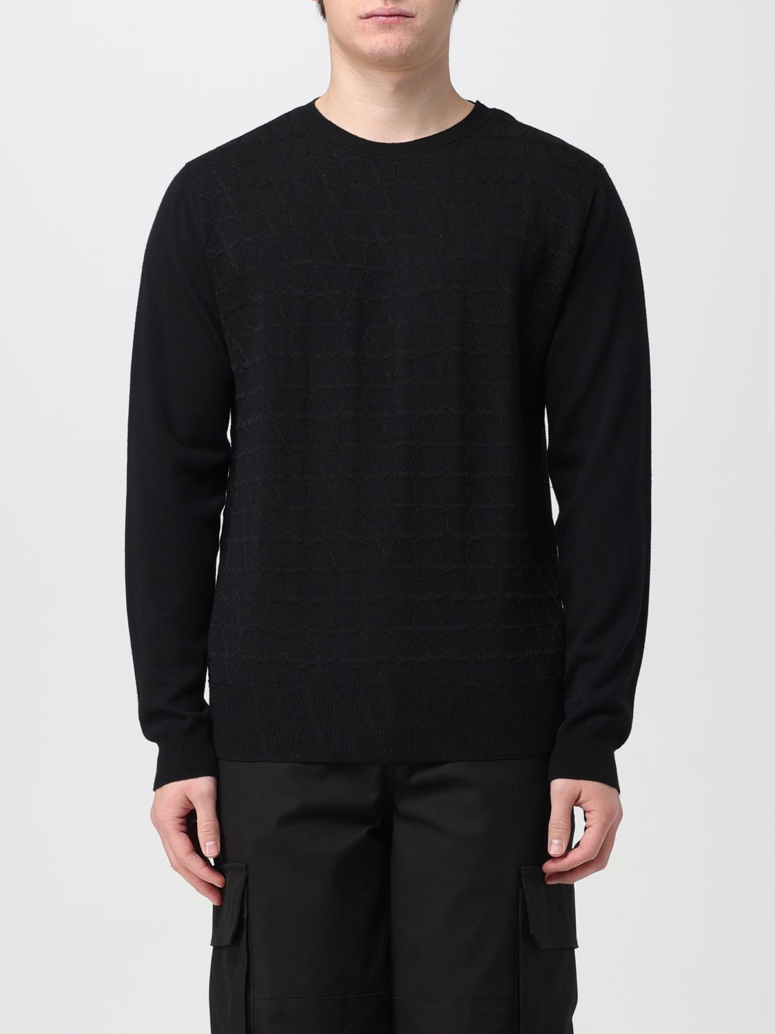 image of Valentino Sweater Men Black (Size XL)