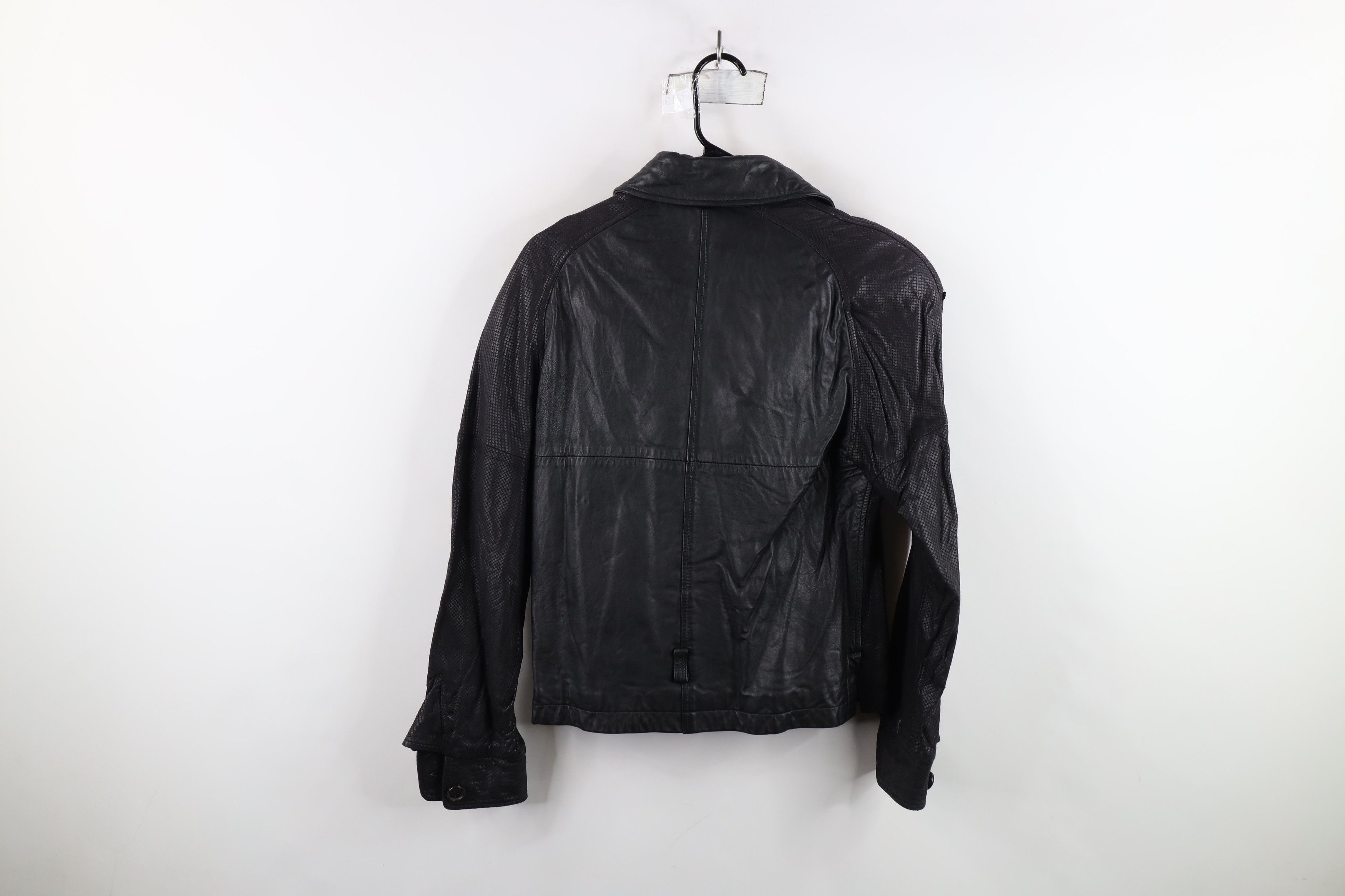 Vintage Vintage 90s Streetwear Strap Collar Leather Bomber Jacket Size M / US 6-8 / IT 42-44 - 12 Thumbnail