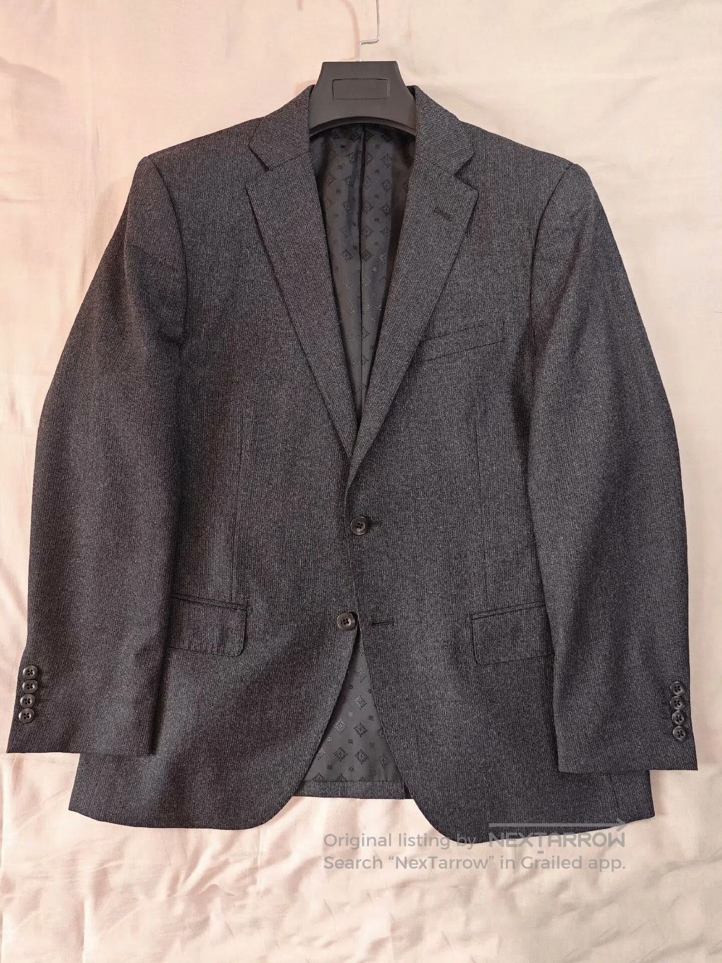 Japanese Brand Italian Custom Wool Suit with Stripes. Size US M / EU 48-50 / 2 - 4 Thumbnail