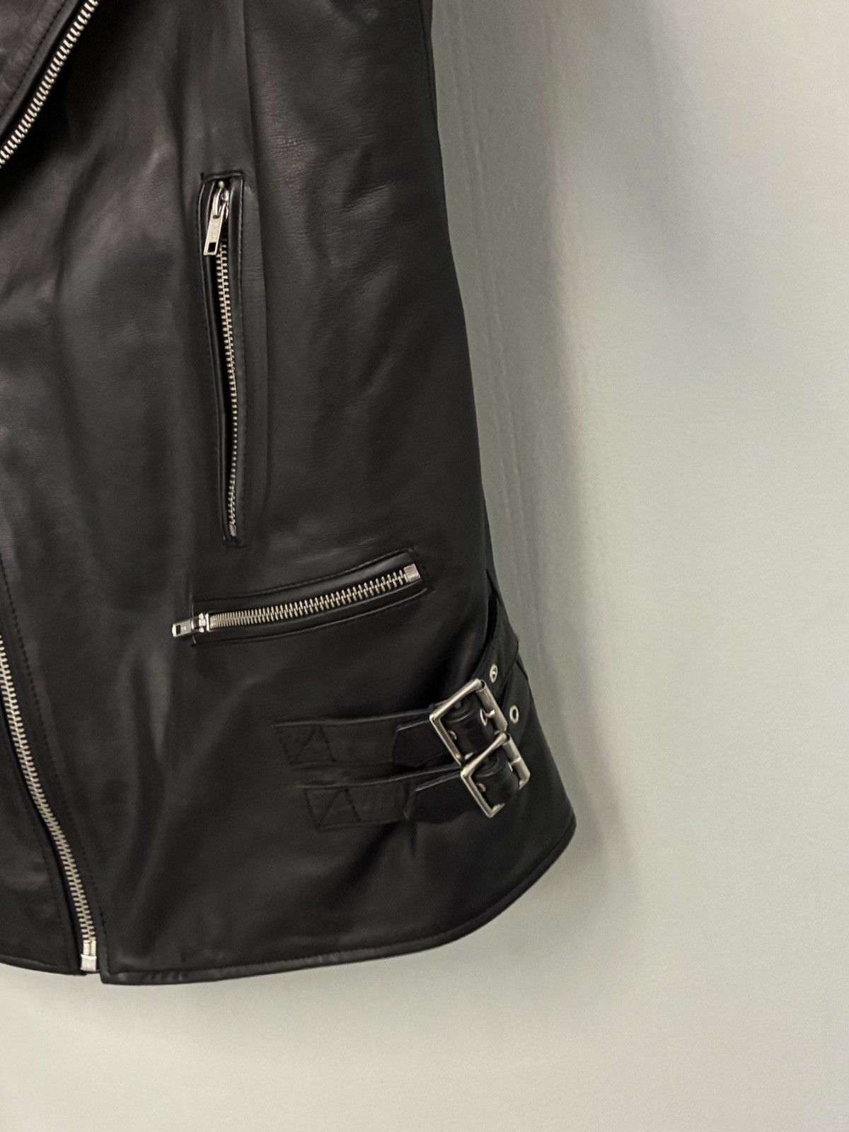 Blk Dnm Black Leather Biker Jacket Size Medium. Size US M / EU 48-50 / 2 - 6 Thumbnail