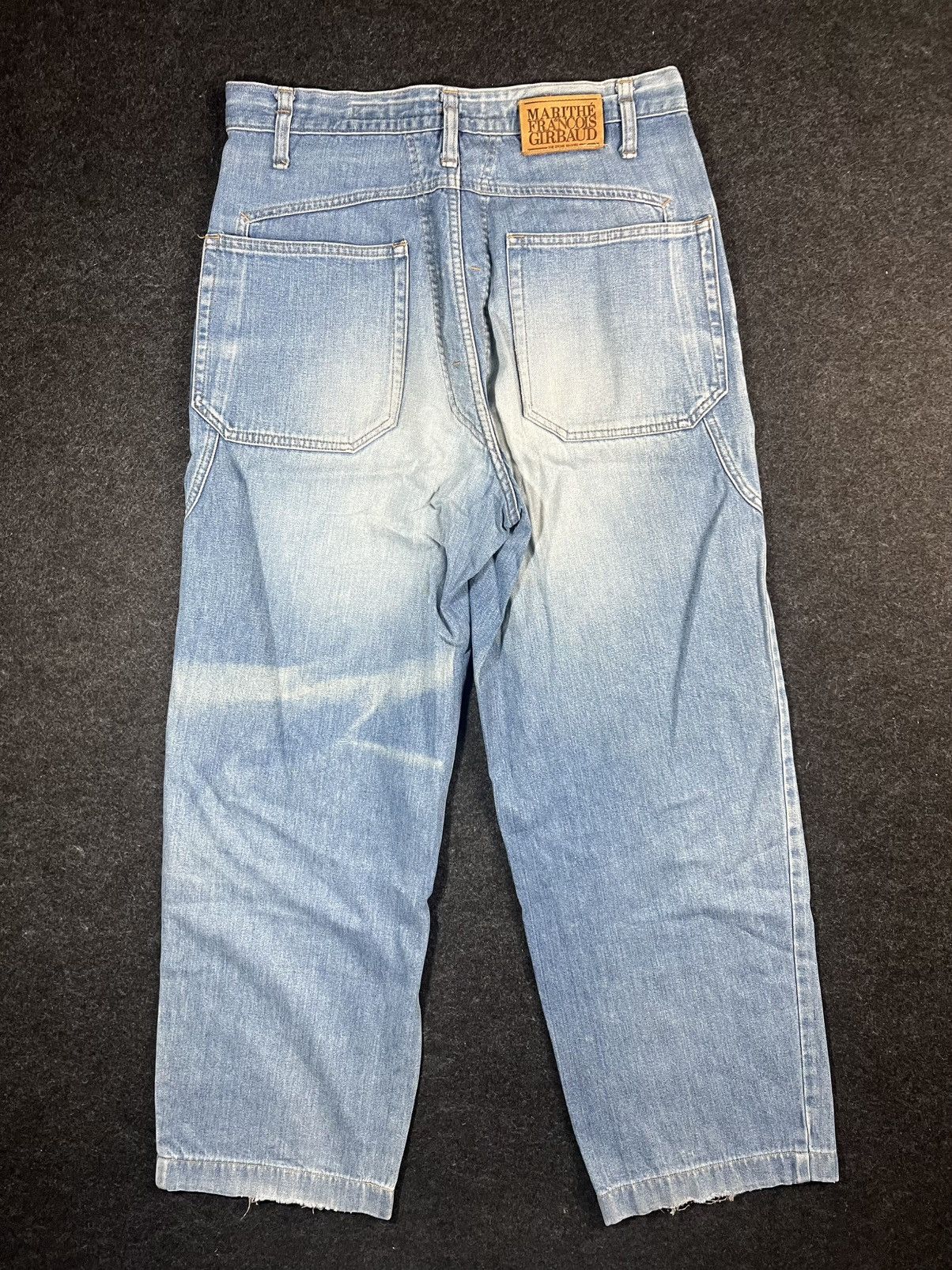Marithe + Francois Girbaud Marithe Francois Girbaud Baggy Jeans Denim Fade Size US 33 - 2 Thumbnail