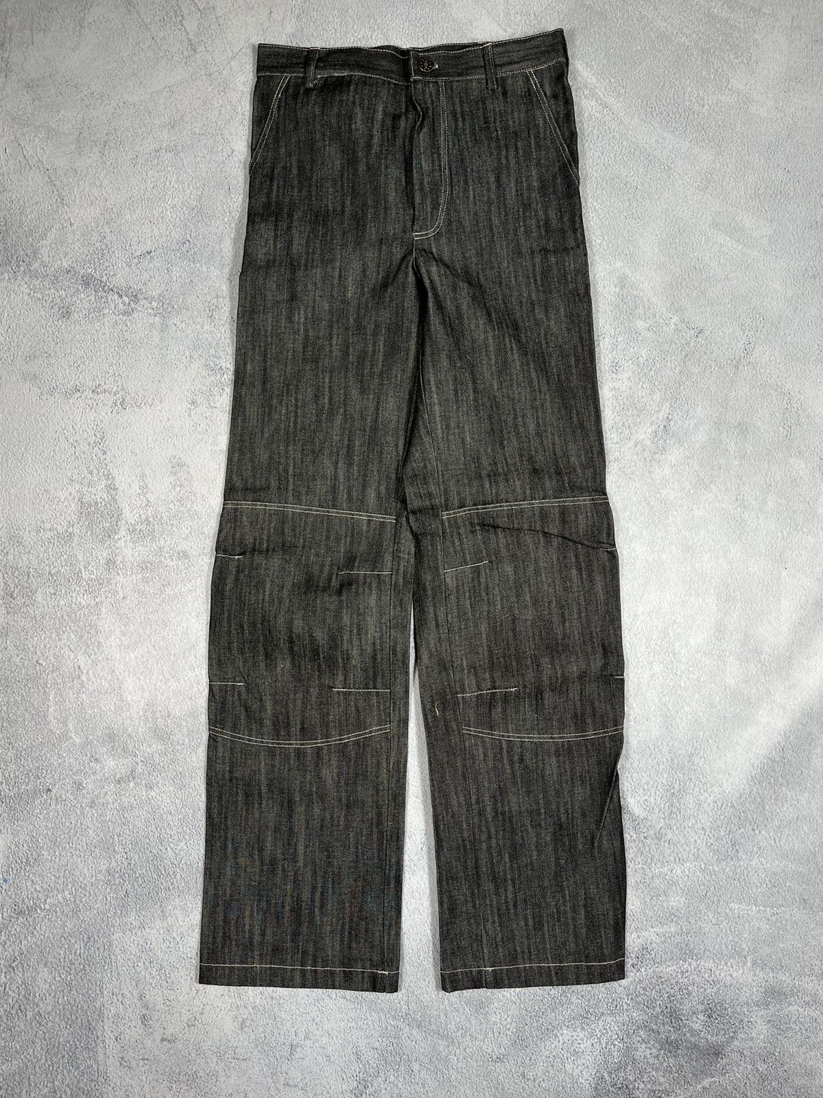 Japanese Brand × Vintage Vintage Y2K Japanese wide dongle knee jeans denim Size 26" / US 2 / IT 38 - 1 Thumbnail