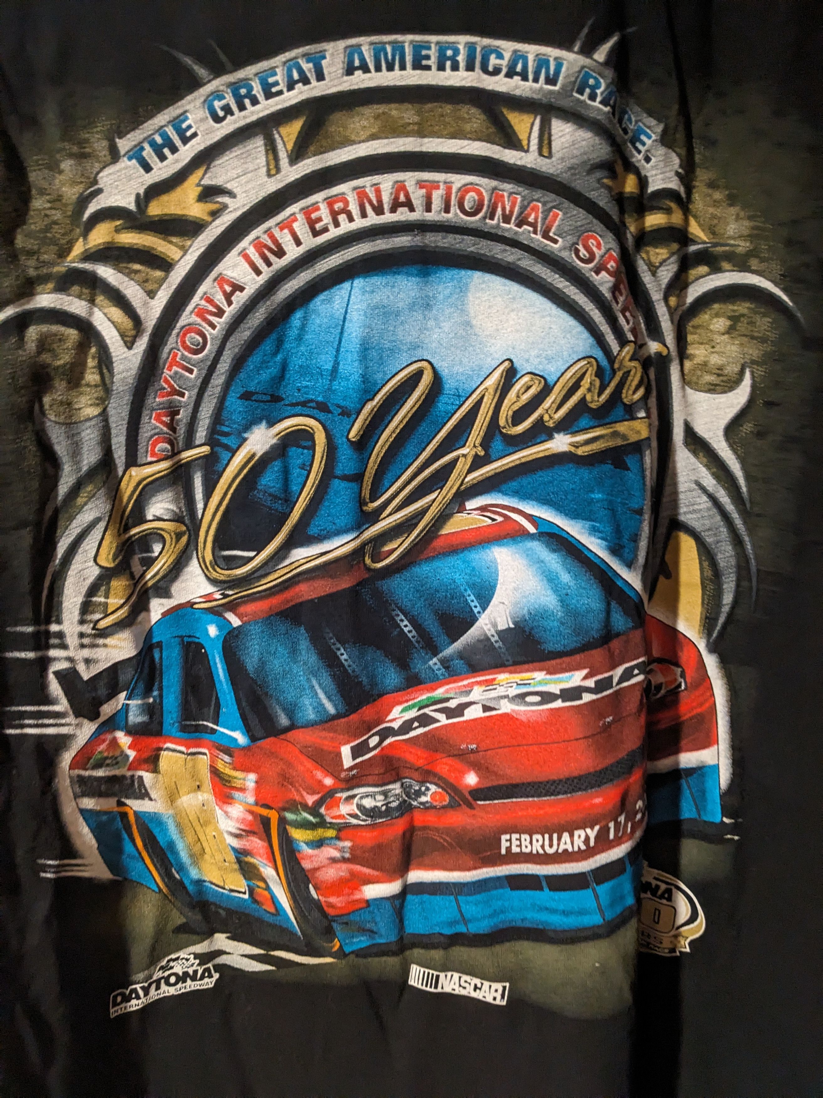 NASCAR × Vintage Vintage 2008 Daytona 500 50 years Nascar Racing T-Shirt Size US XXL / EU 58 / 5 - 2 Thumbnail